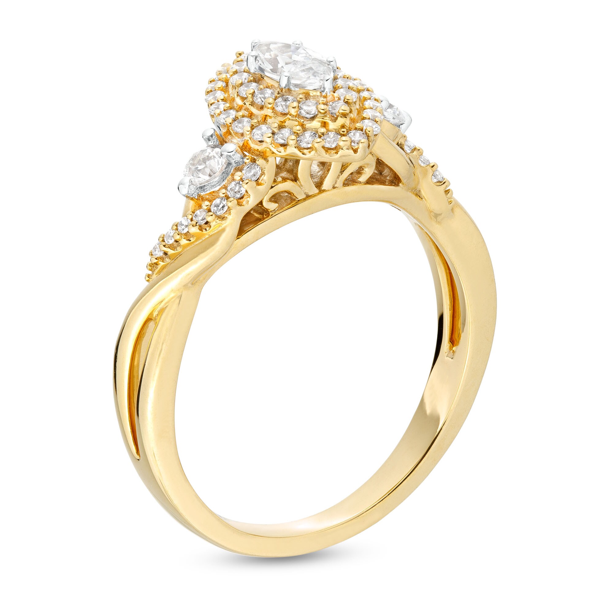 5/8 CT. T.W. Marquise Diamond Frame Past Present Future® Twist