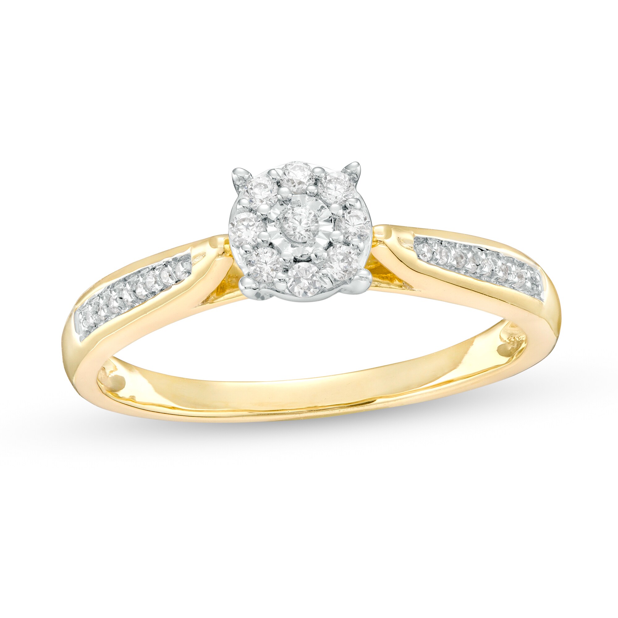 1/6 CT. T.W. Multi-Diamond Promise Ring in 10K Gold | Zales Outlet