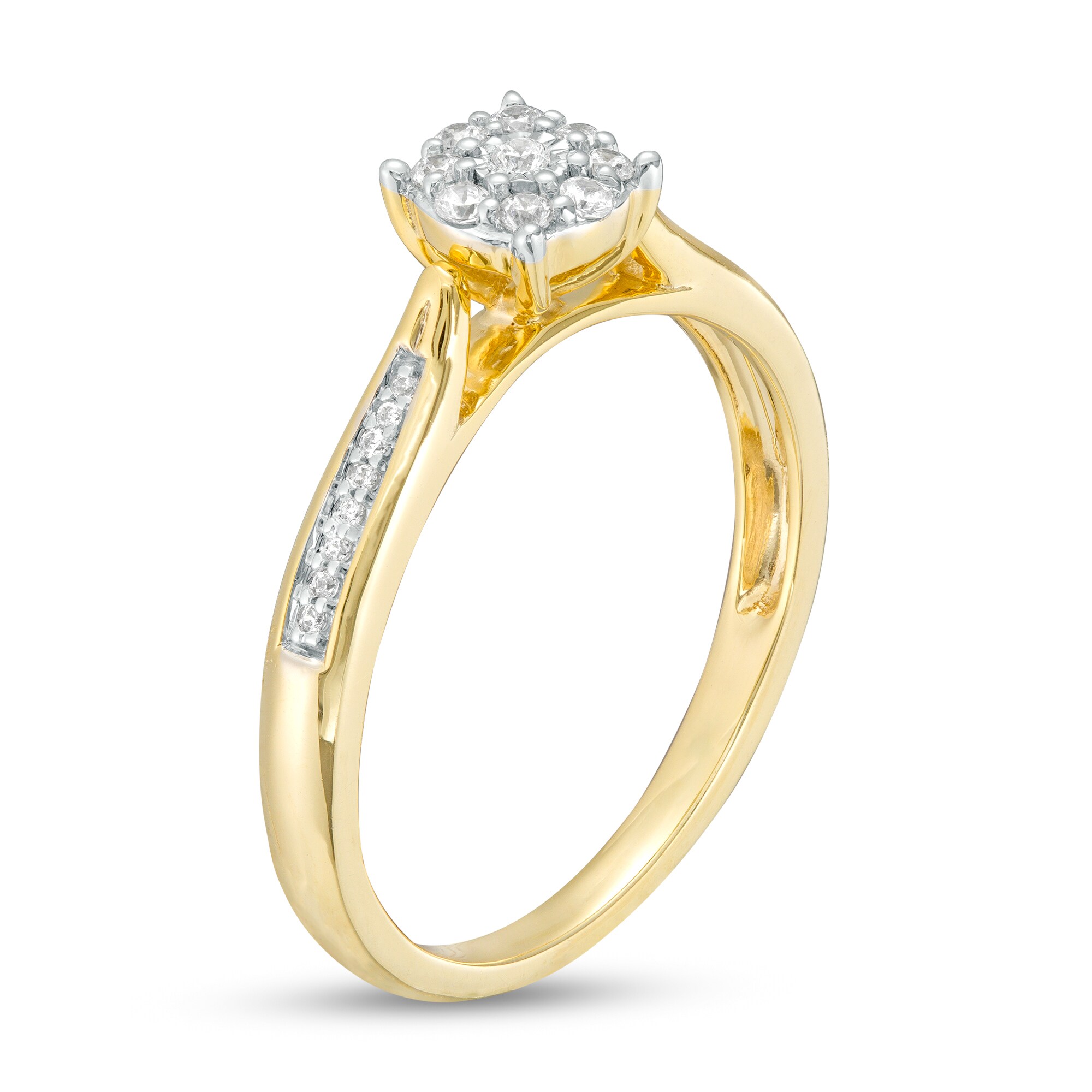 1/6 CT. T.W. Multi-Diamond Promise Ring in 10K Gold | Zales Outlet