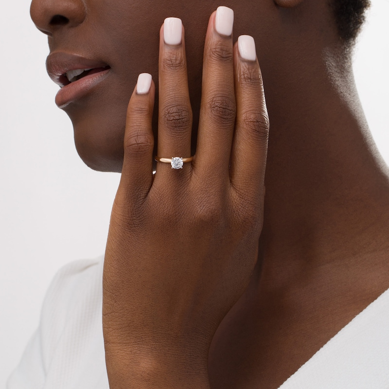 Diamond Solitaire Engagement Ring in 14K Gold (I/I1