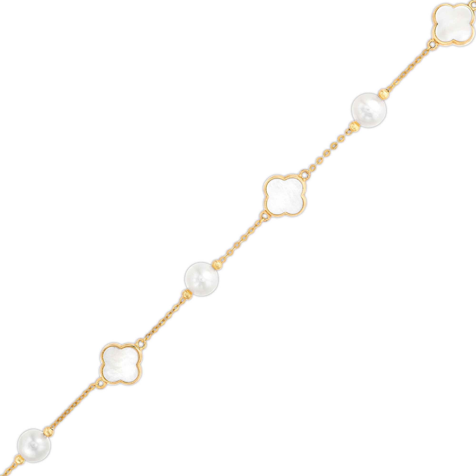 EFFY™ Collection Freshwater Cultured Pearl and Clover-Shaped