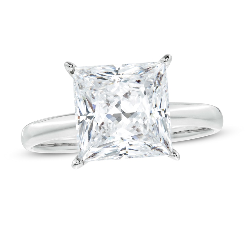 Certified Princess-Cut Lab-Grown Diamond Solitaire