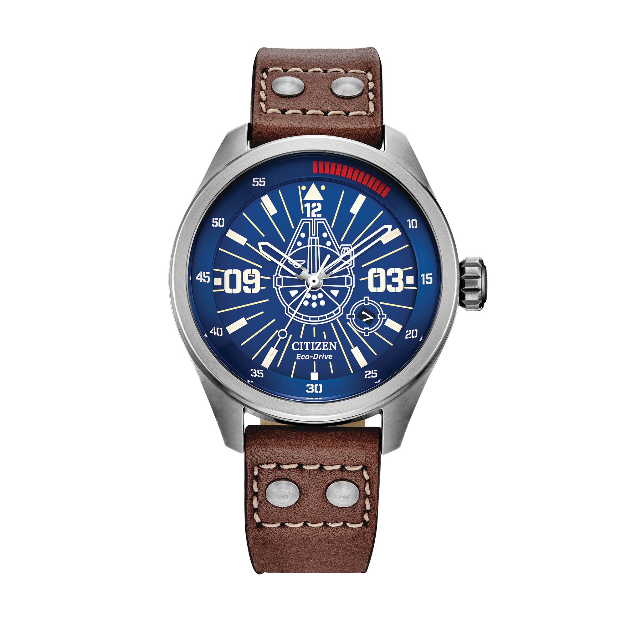 Men's Citizen Eco-Drive® Star Wars™ Han Solo™ Brown Leather Strap