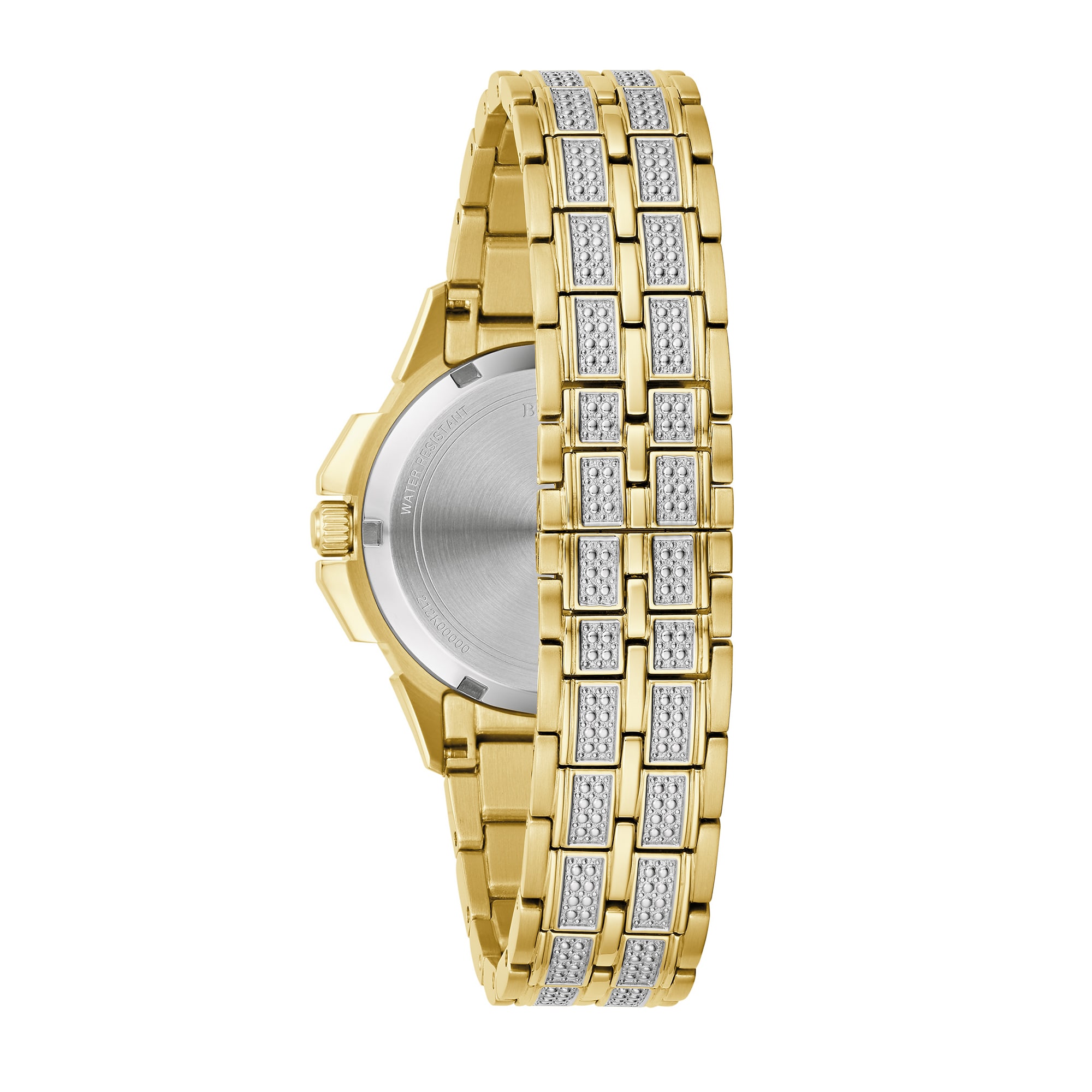 Ladies' Bulova Octava Crystal Gold-Tone Watch with Silver-Tone