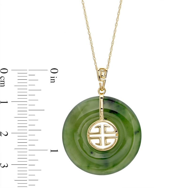 Jade Circle Pendant in 14K Gold Zales Outlet