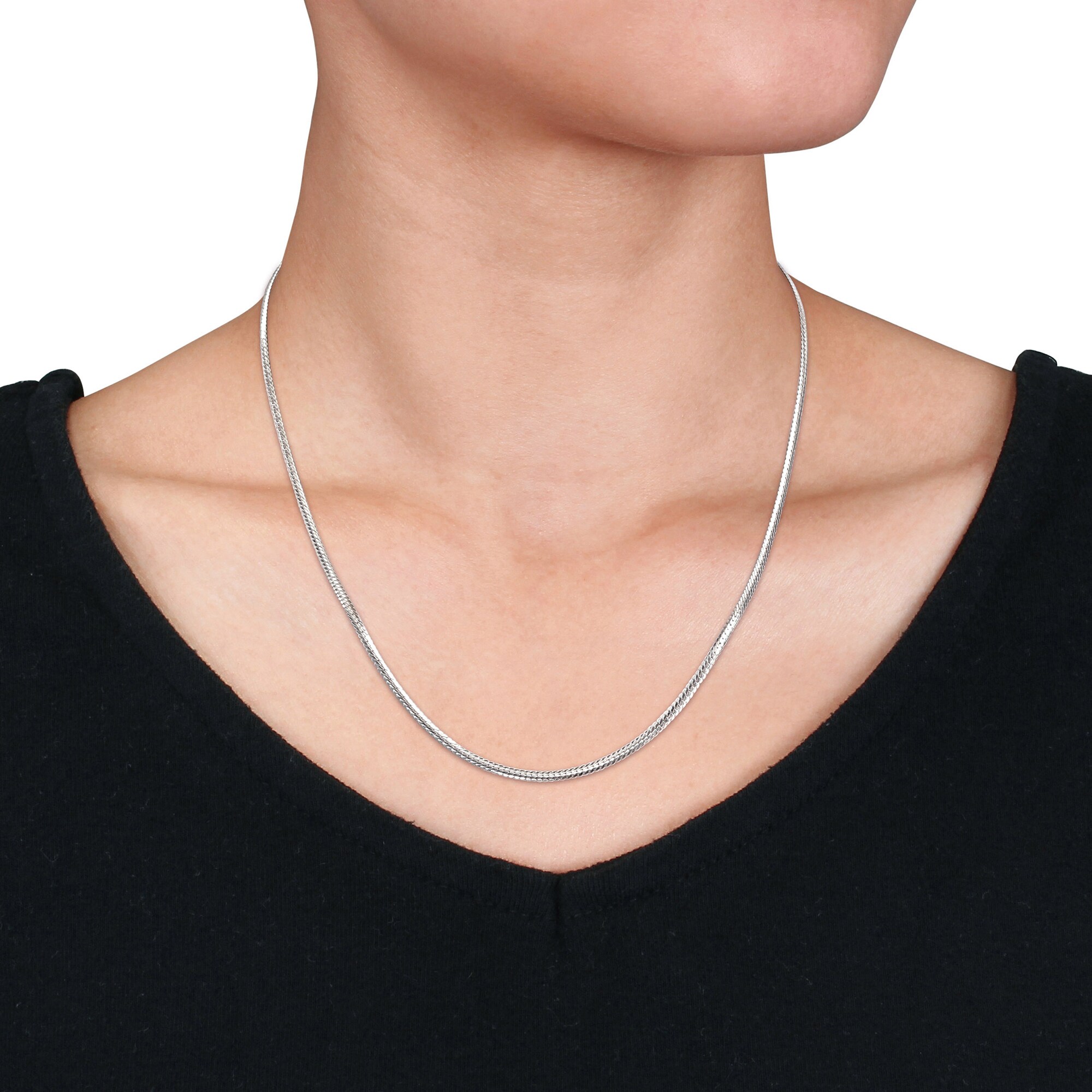 2.0mm Herringbone Chain Necklace in Sterling Silver | Peoples