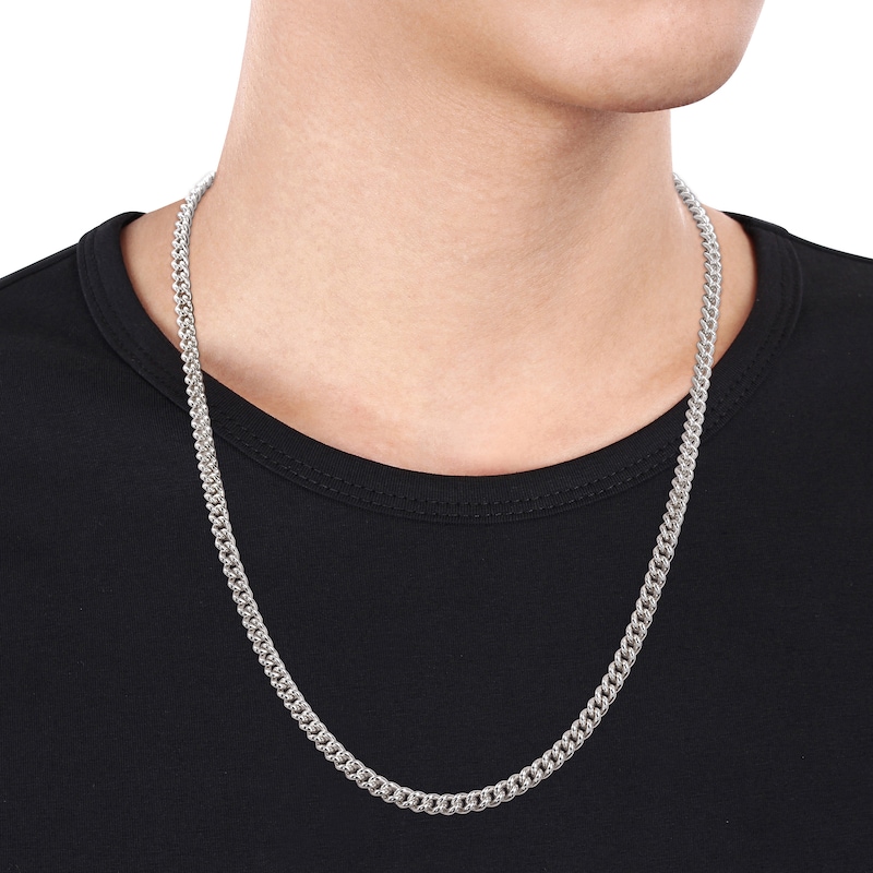Curb Chain Necklace in Sterling Silver 20
