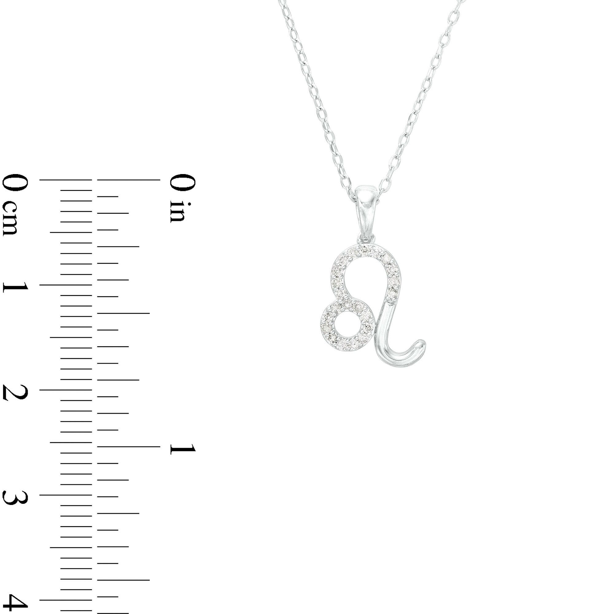 1/8 CT. T.W. Diamond Leo Pendant in Sterling Silver | Zales Outlet