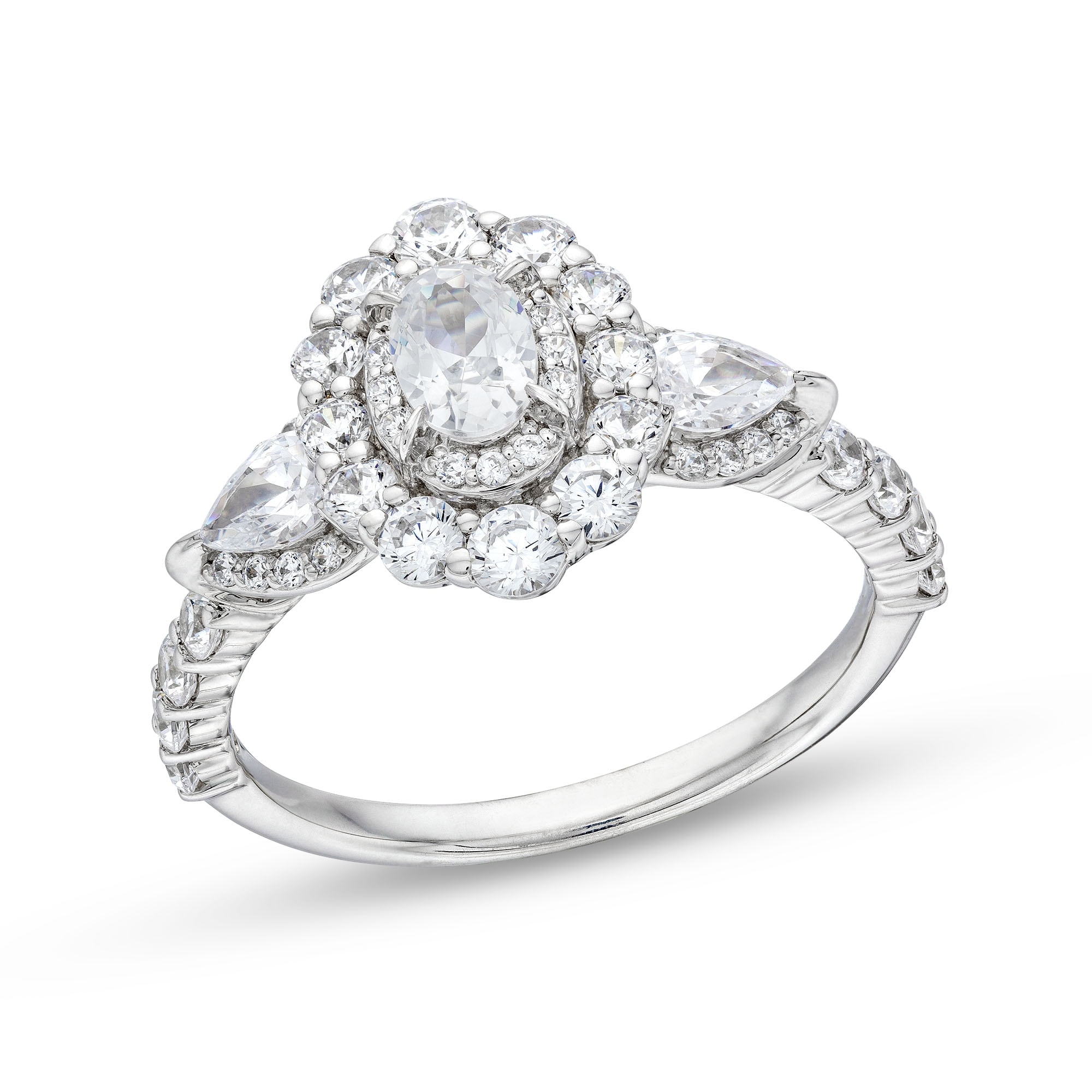 1-1/2 CT. T.W. Oval Diamond Sideways Past Present Future