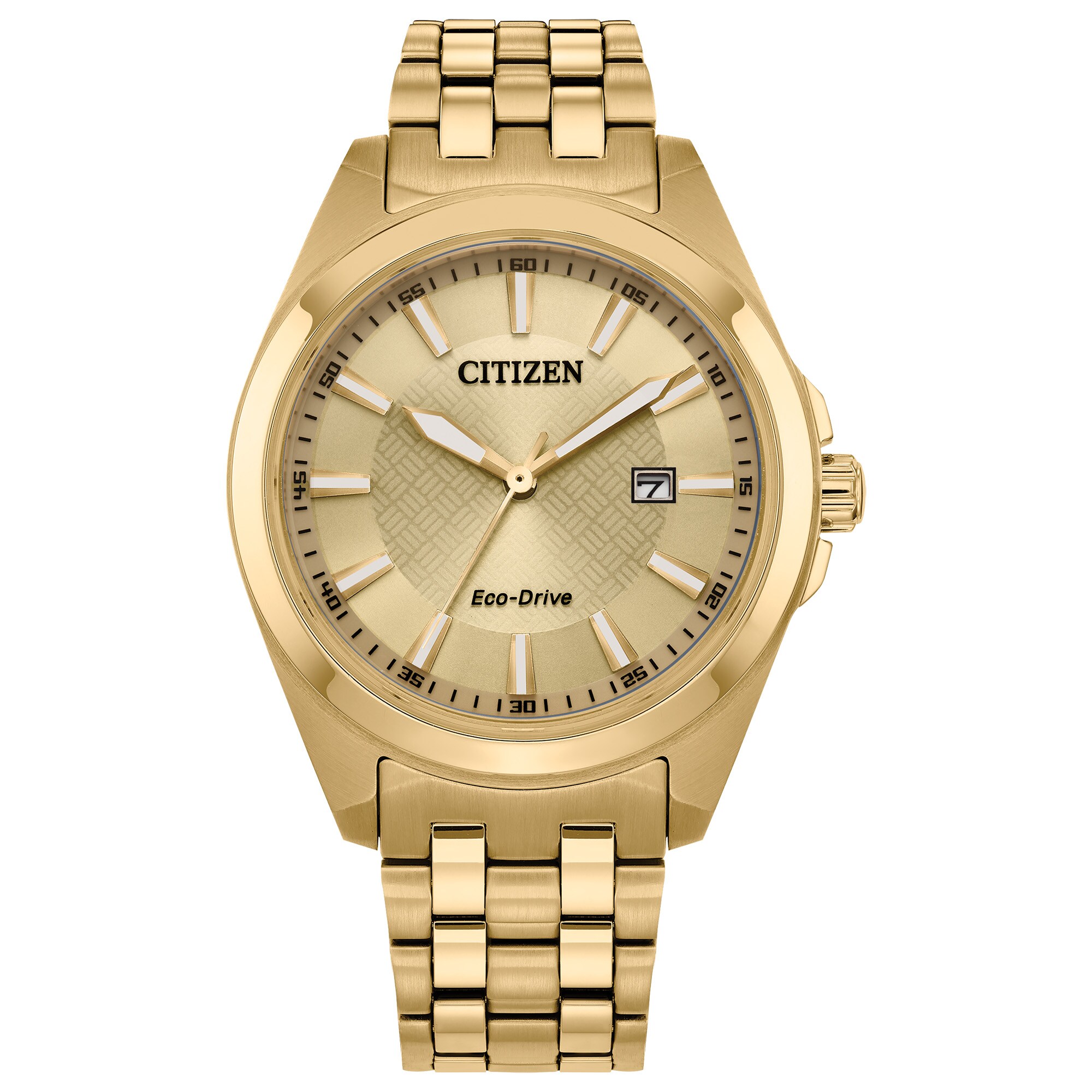 Men's Citizen Eco-Drive® Classic Gold-Tone IP Watch with Champagne