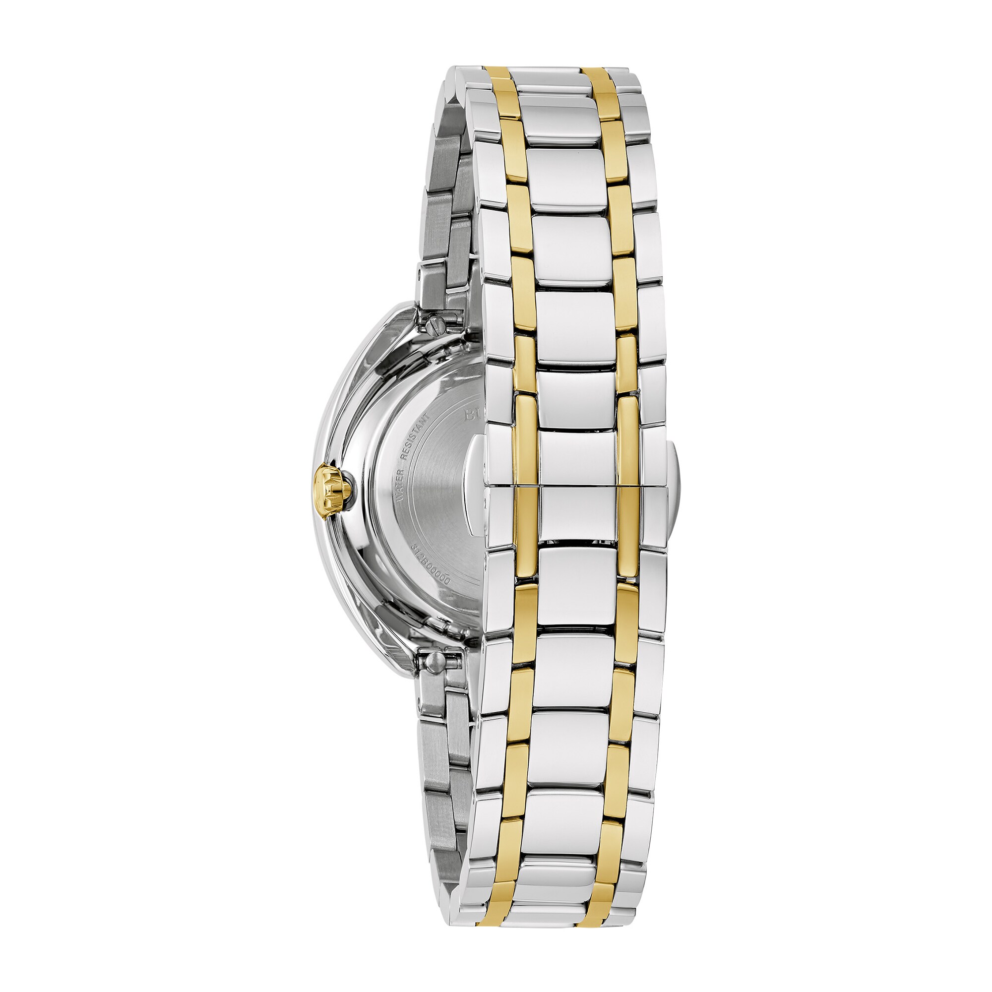 Ladies' Bulova Duality 1/10 CT. T.W. Diamond Two-Tone IP Watch