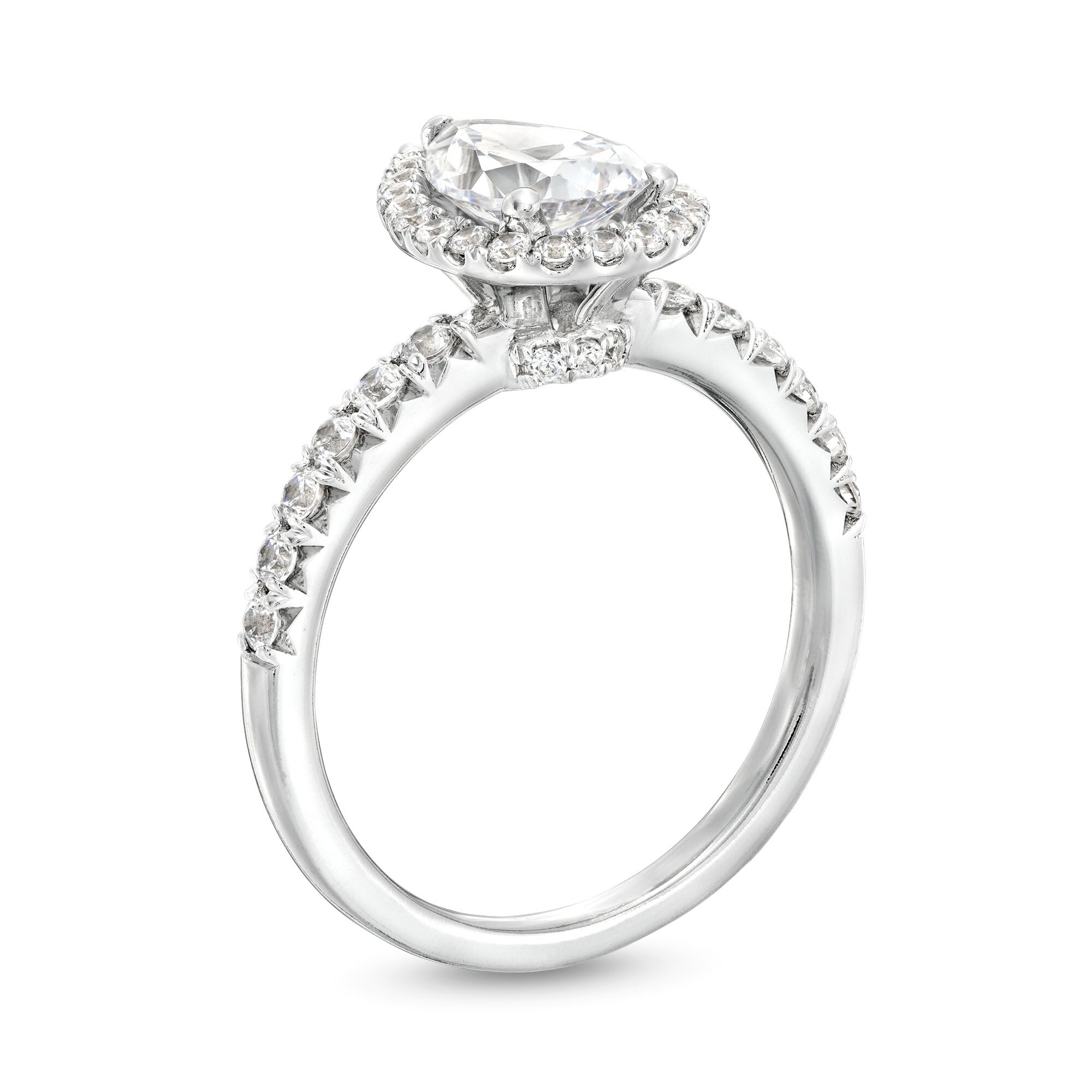 2 CT. T.W. Certified Pear-Shaped Lab-Grown Diamond Frame