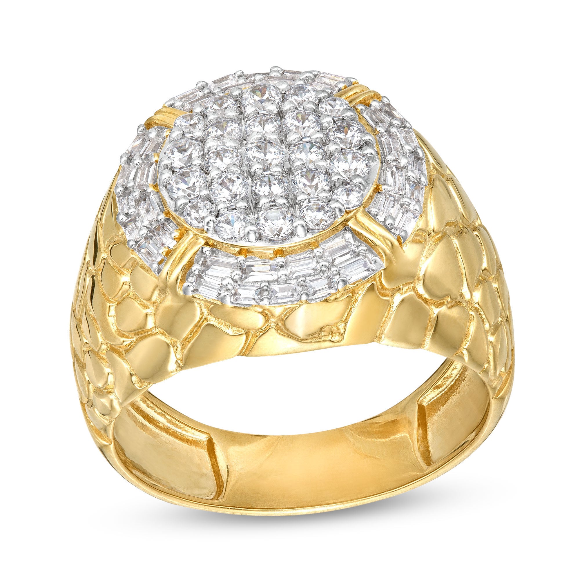 10Ｋゴールド50個 1 CT. T.W. Multi-Diamond Nugget Ring in 10K Gold | Zales Outlet