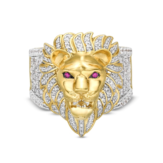 Anello Uomo Leone In Acciaio Inossidabile 316L Dorato - Taglie 8-14 - RZ06J
