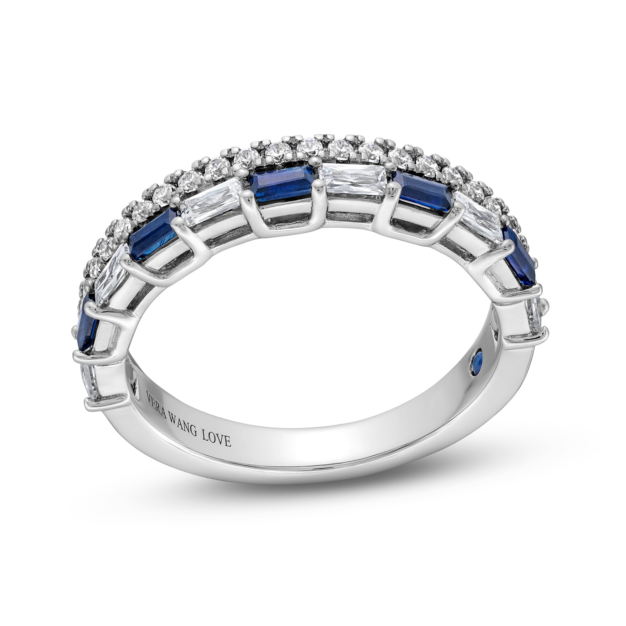 Vera Wang Love Collection 3/8 CT. T.W. Diamond and Blue Sapphire