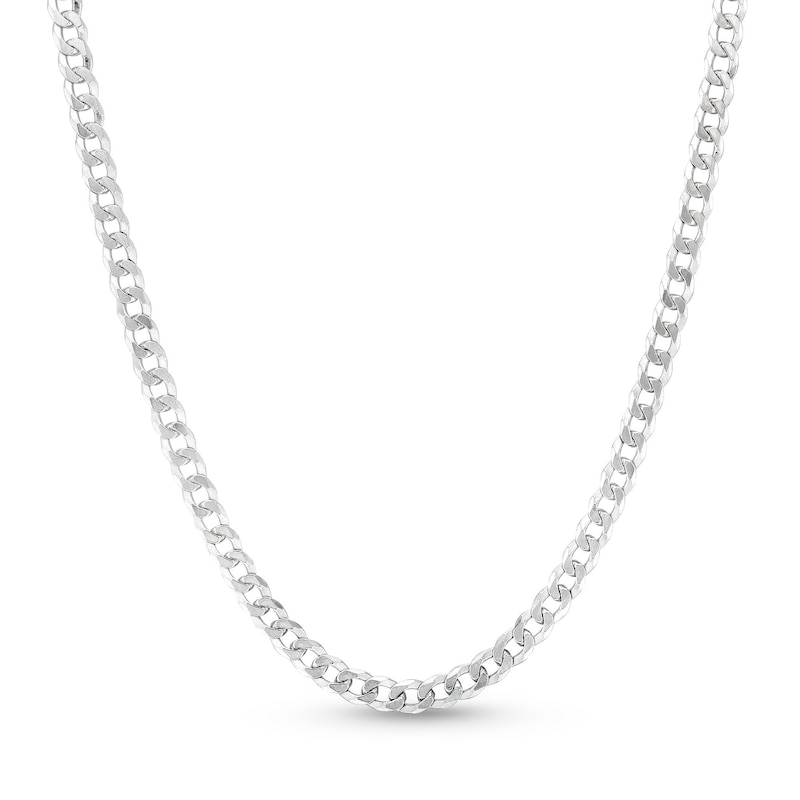 Curb Chain Necklace in Solid Sterling Silver 20&quot