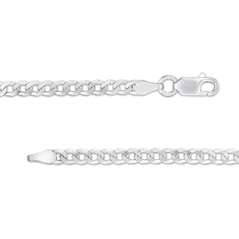 Curb Chain Necklace in Solid Sterling Silver 20&quot