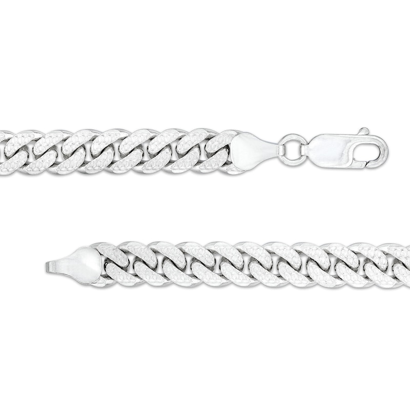 Men's 6.25mm Sterling Silver Flat Square Curb Chain Necklace - Black Bow Jewelry Company
