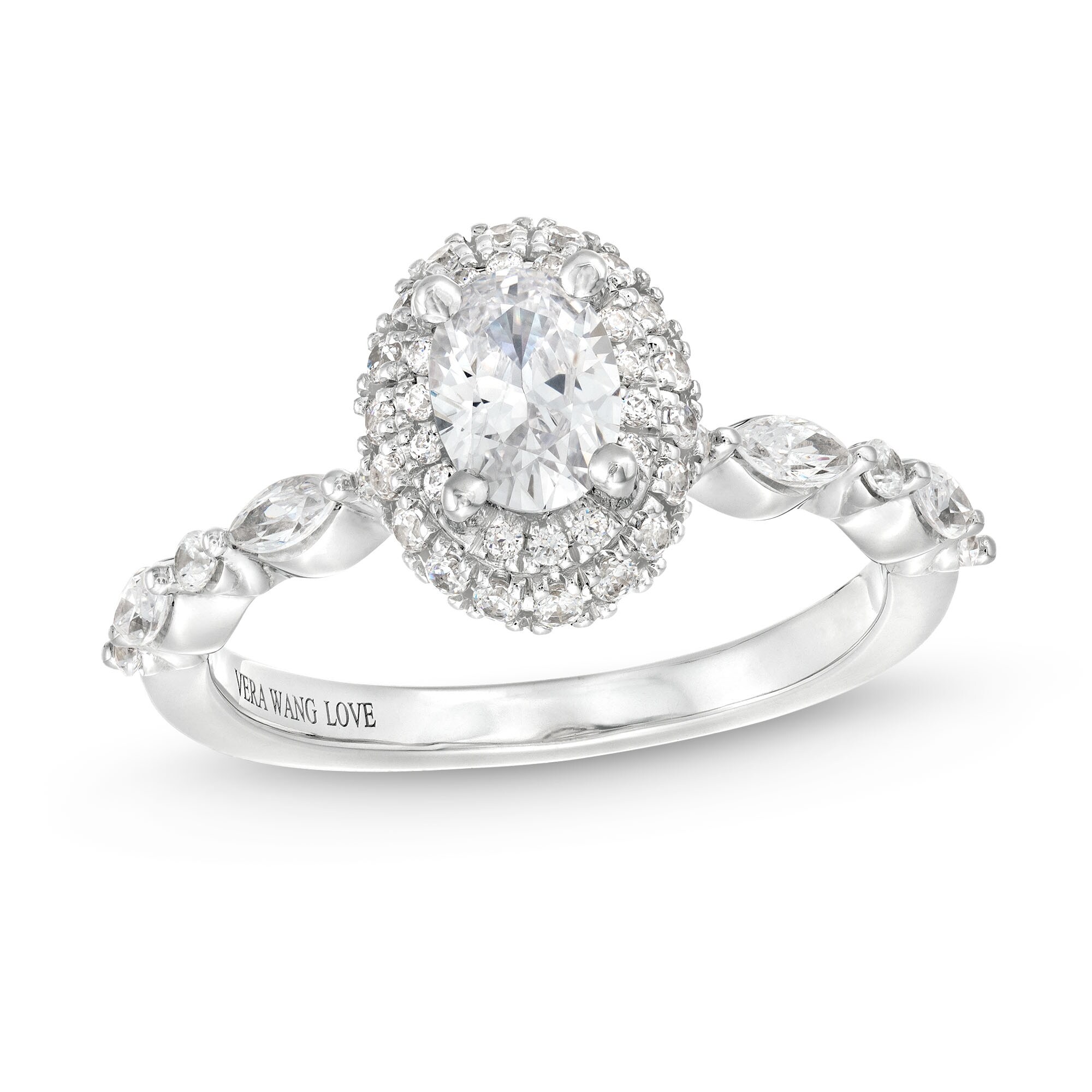 Vera Wang Love Collection Canadian Certified Oval Centre Diamond
