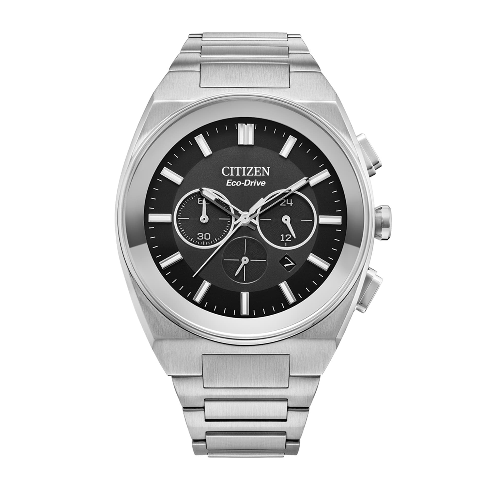 Men's Citizen Eco-Drive® Axiom Chronograph Silver-Tone Watch with