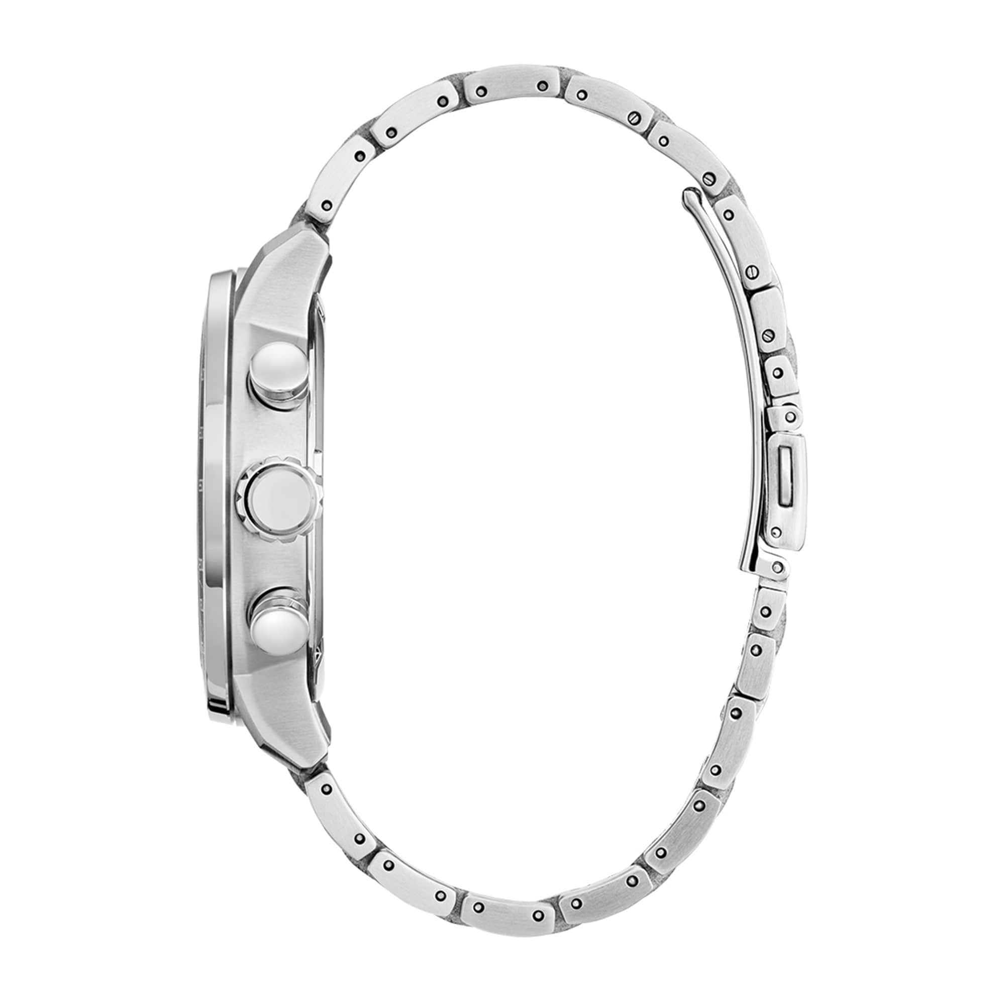 Men's Citizen Eco-Drive® Brycen Chronograph Silver-Tone Watch with