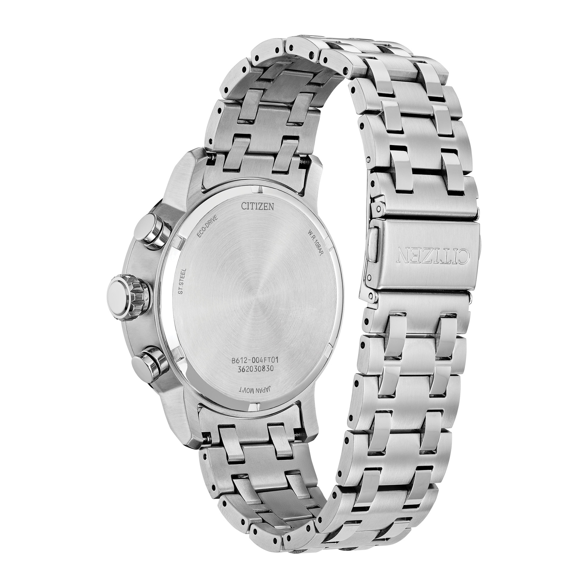 Men's Citizen Eco-Drive® Brycen Chronograph Silver-Tone Watch with