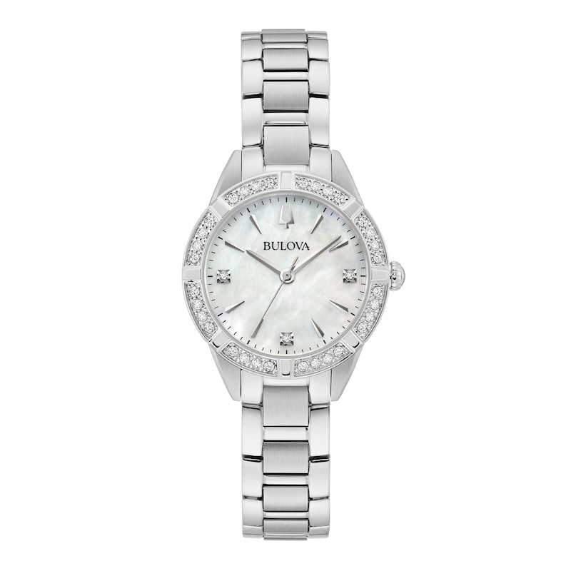 Bulova women’s watch with diamonds around face Bulova Sutton Diamond Classic Women main image 4