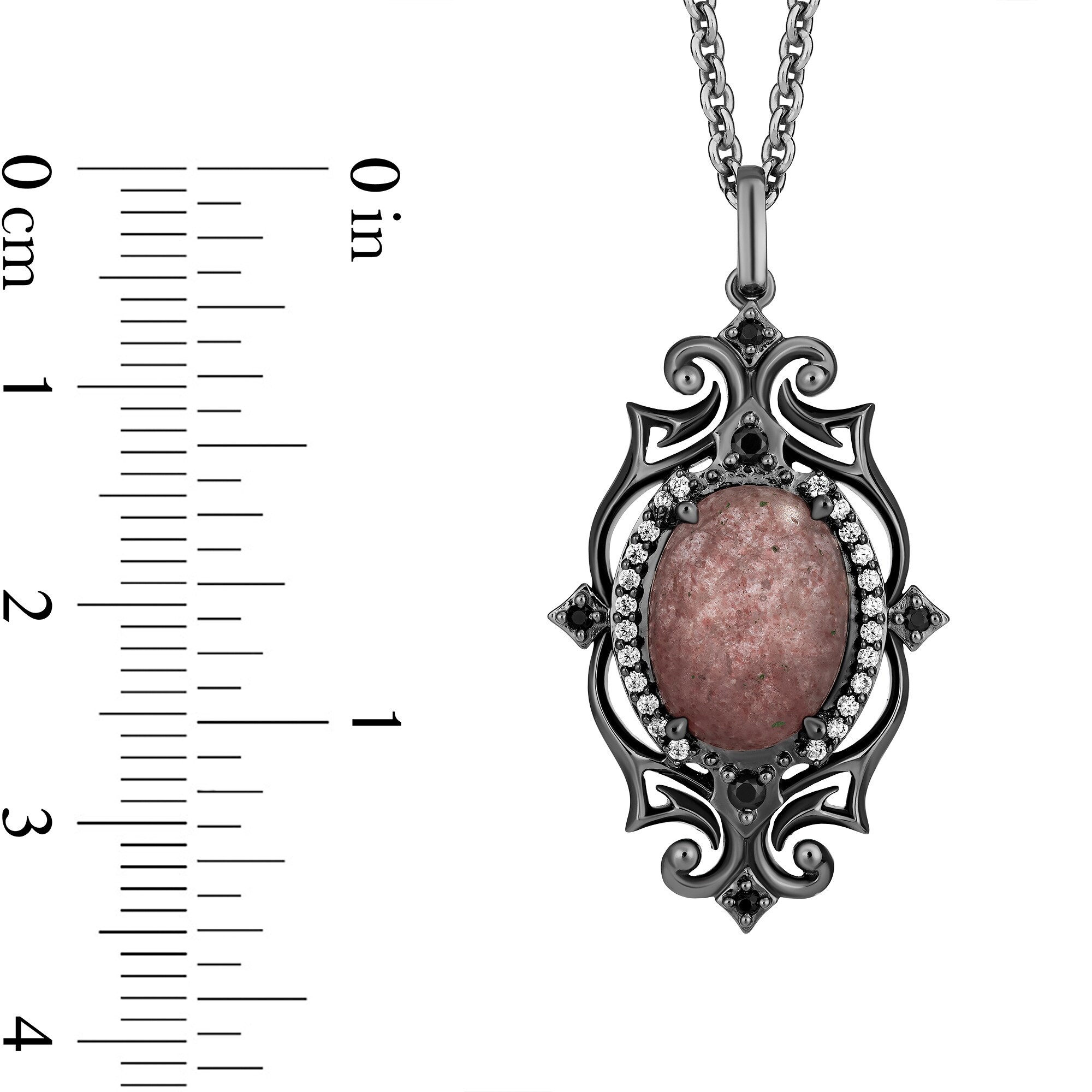 Enchanted Disney Villains Maleficent Rose Quartz and 1/5 CT. T.W.