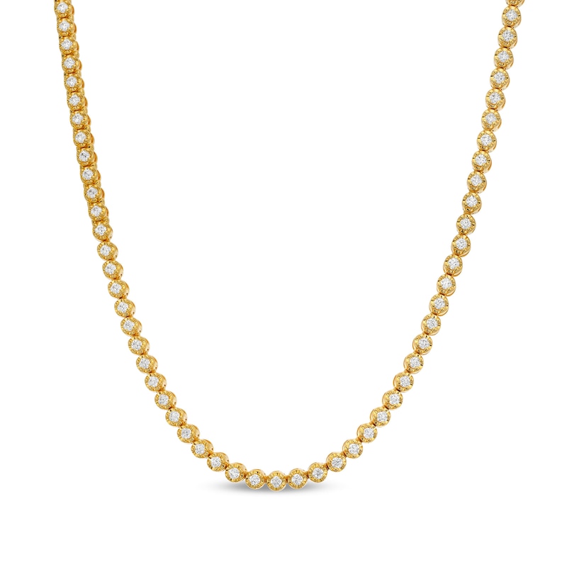 Men's Certified Lab-Grown Diamond Tennis Necklace in