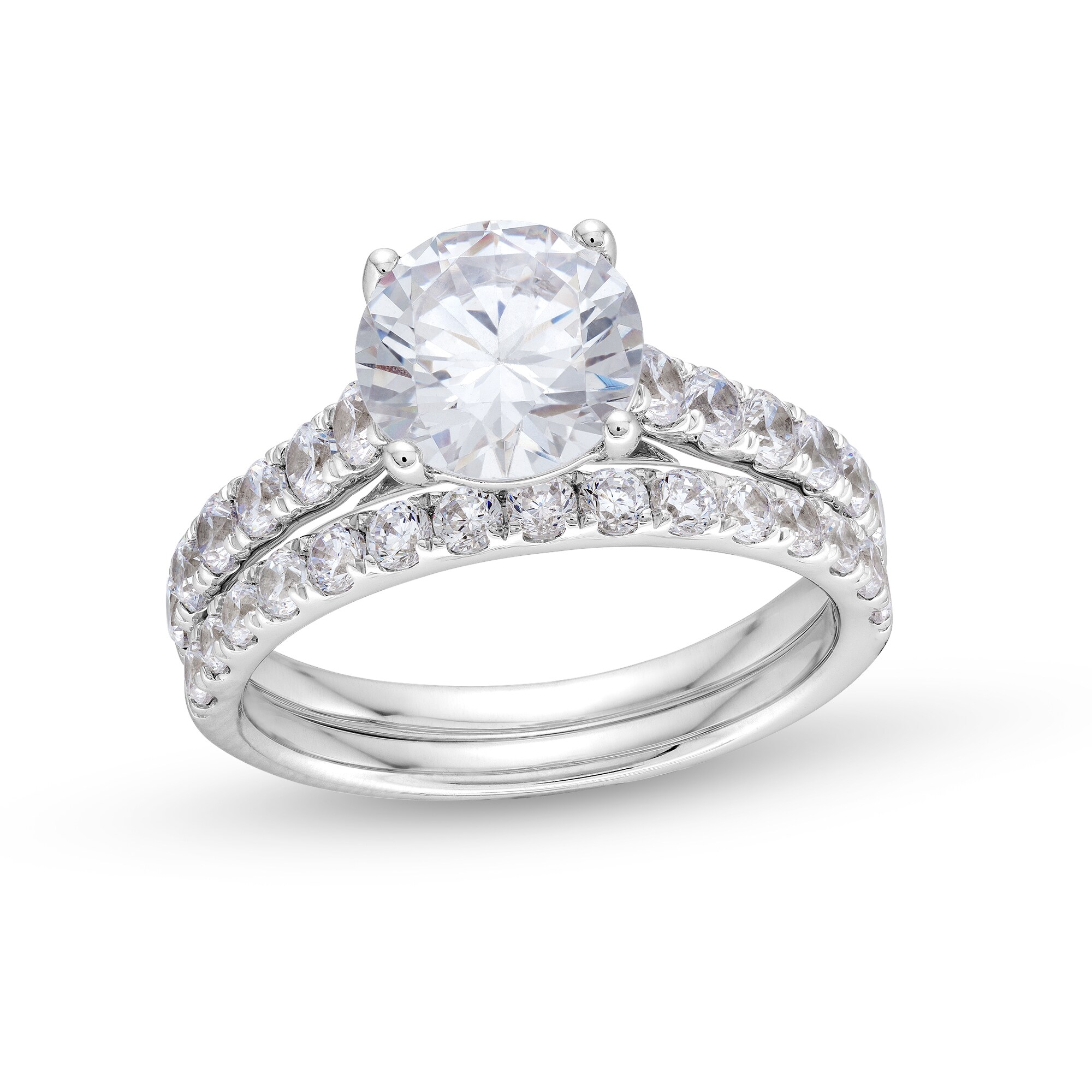 3 CT. T.W. Certified Lab-Grown Diamond Bridal Set in 14K White