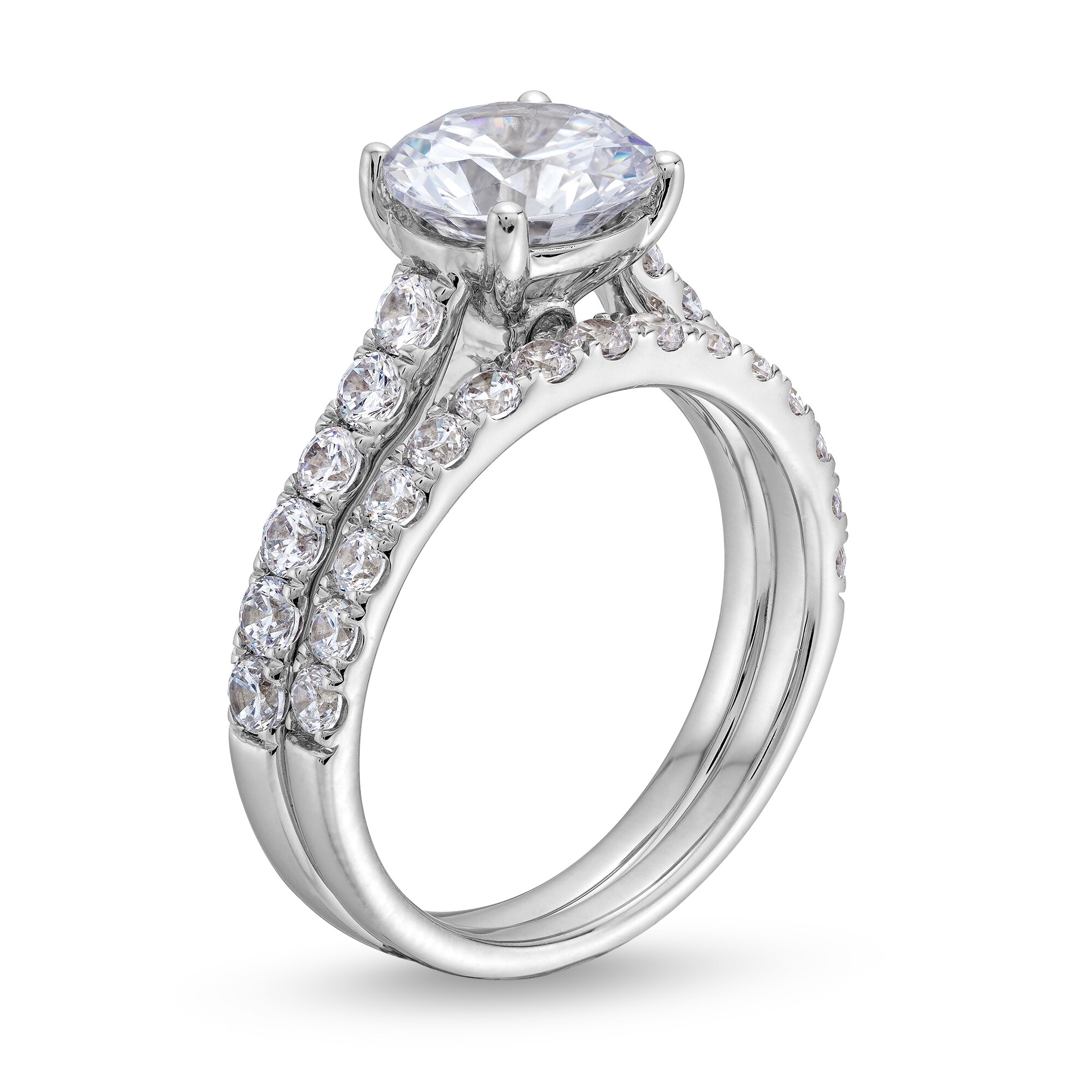 3 CT. T.W. Certified Lab-Grown Diamond Bridal Set in 14K White