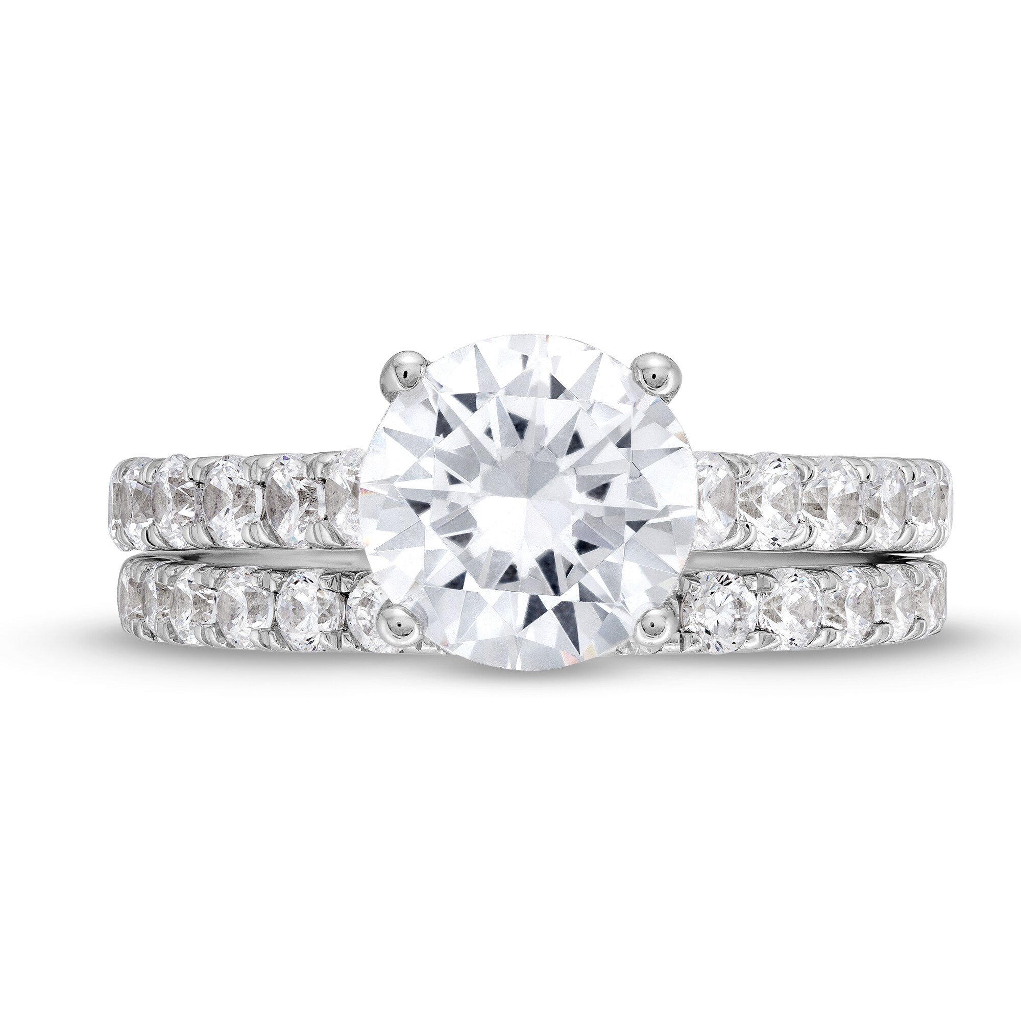 3 CT. T.W. Certified Lab-Grown Diamond Bridal Set in 14K White