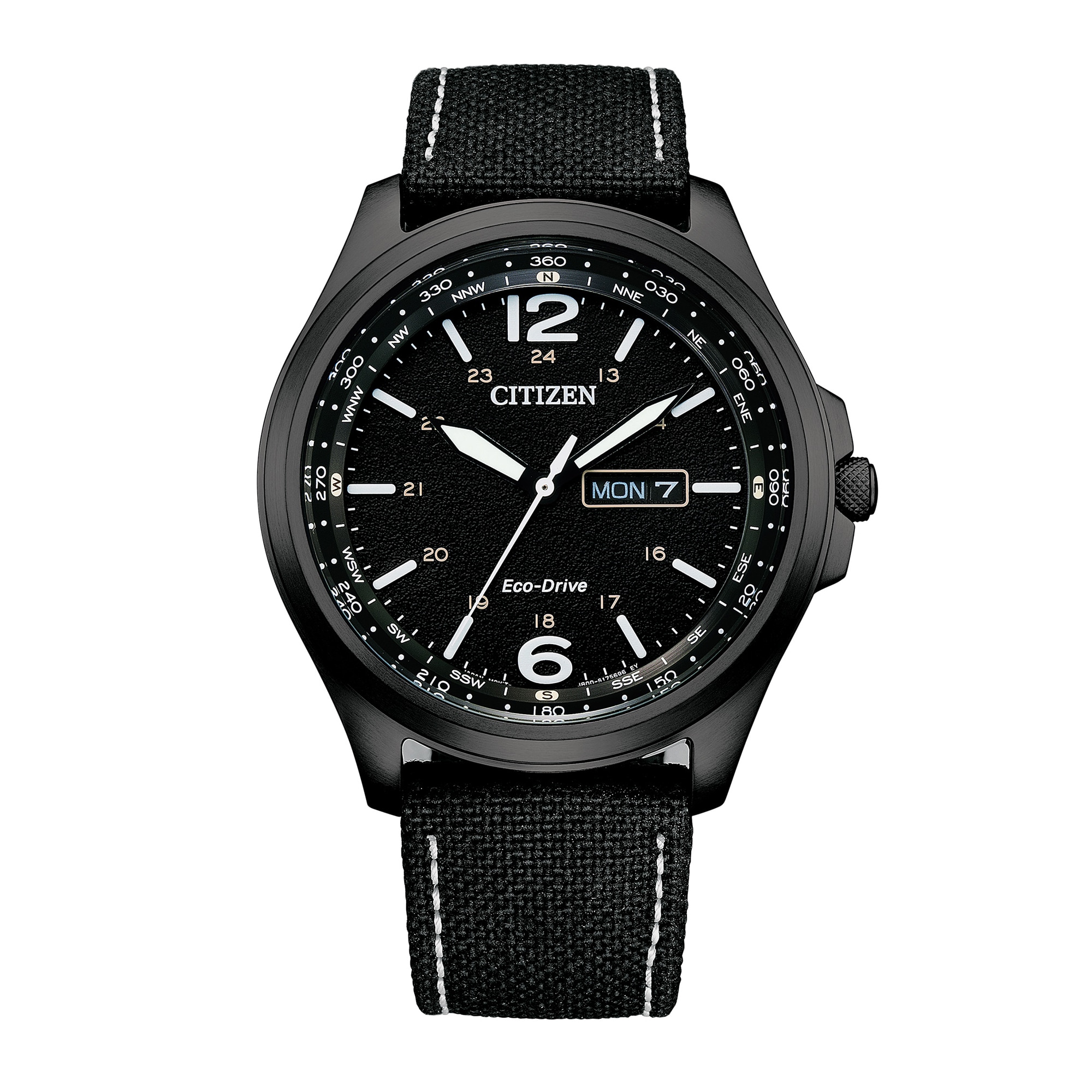 Men's Citizen Eco-Drive® Classic Black Leather Strap Watch with