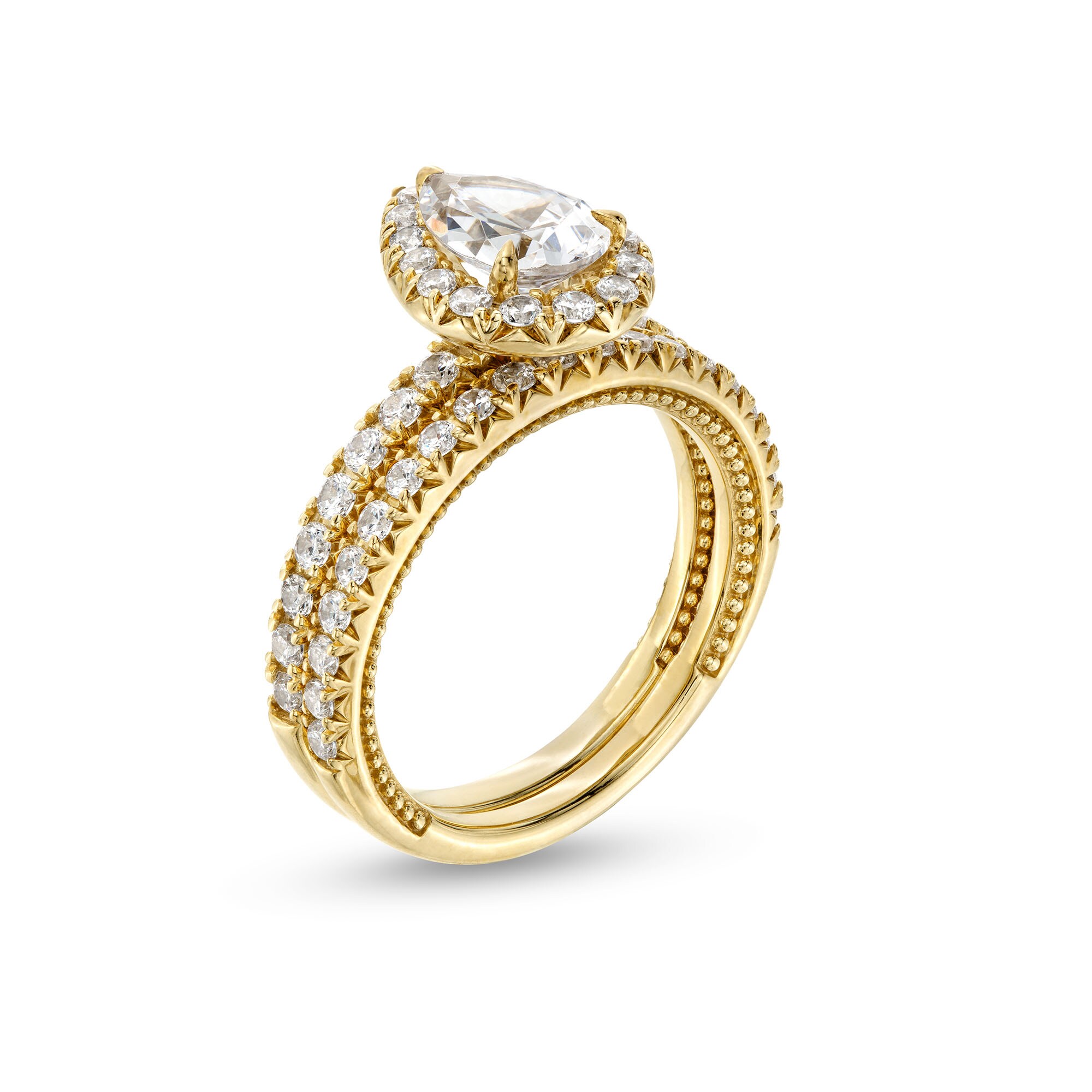 2 CT. T.W. Certified Pear-Shaped Lab-Grown Diamond Frame Bridal
