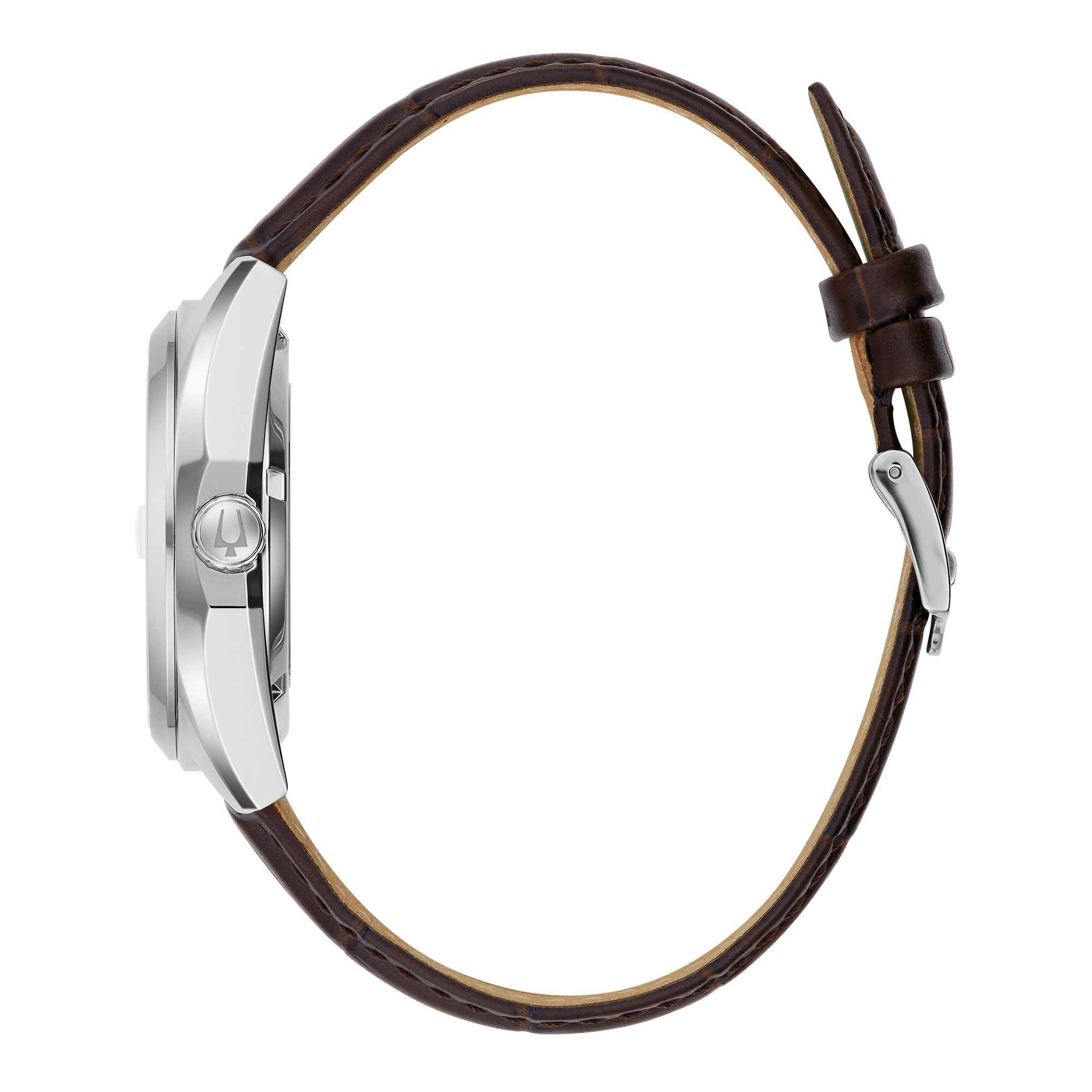 Men's Bulova Surveyor Green Dial Watch in Stainless Steel with