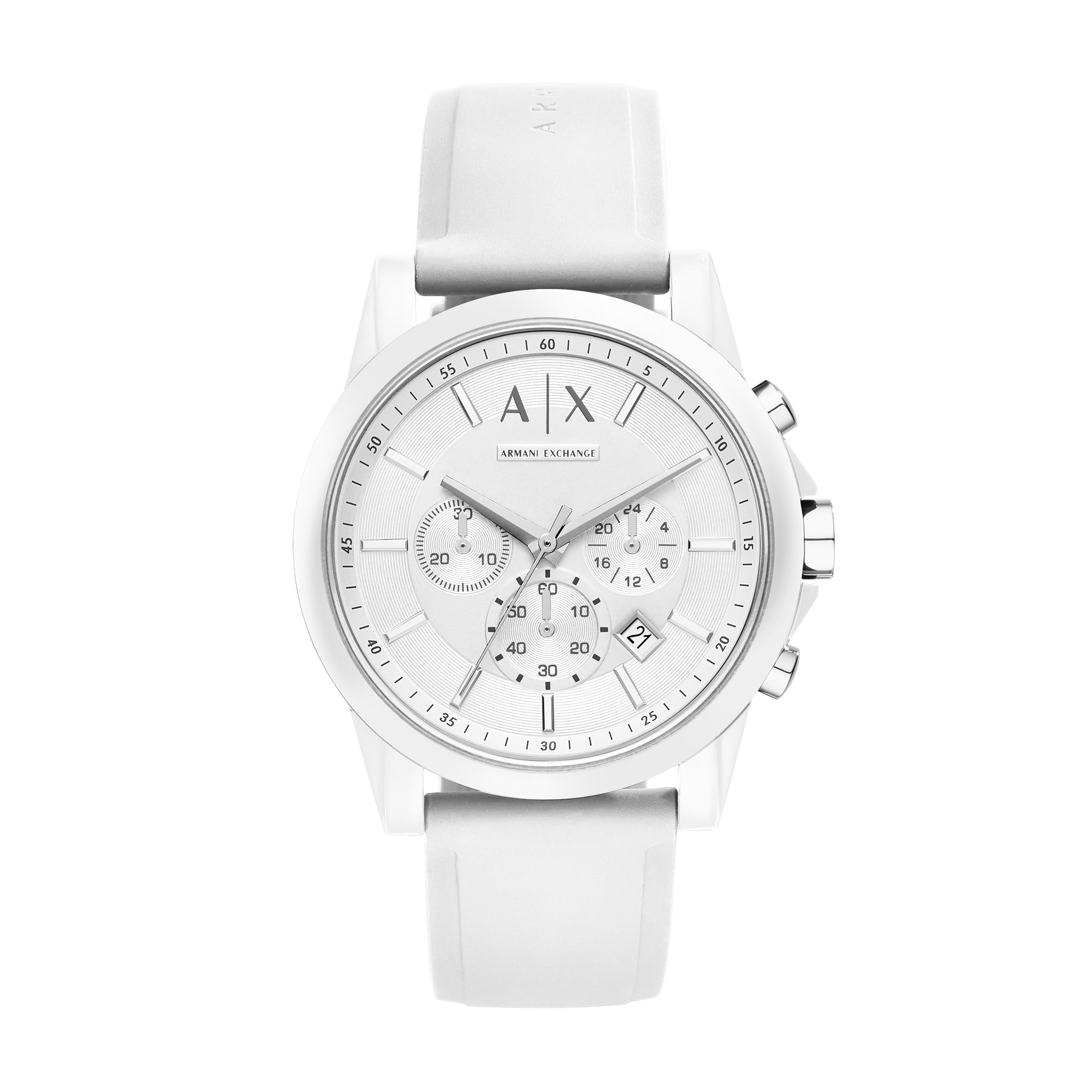 Men's Armani Exchange Chronograph Watch with White Dial (Model