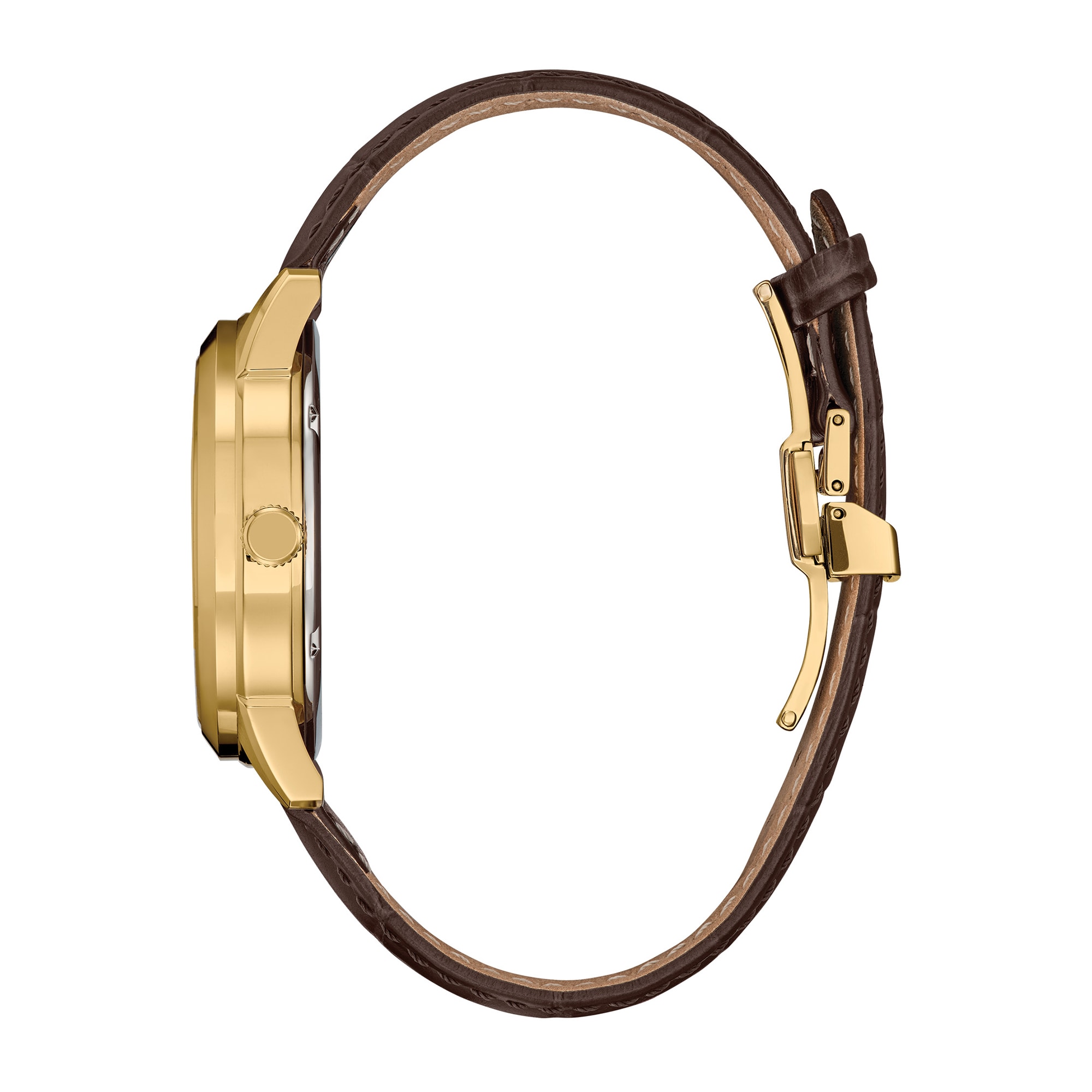 Men's Citizen Rolan Watch in Gold-Tone Stainess Steel with Brown