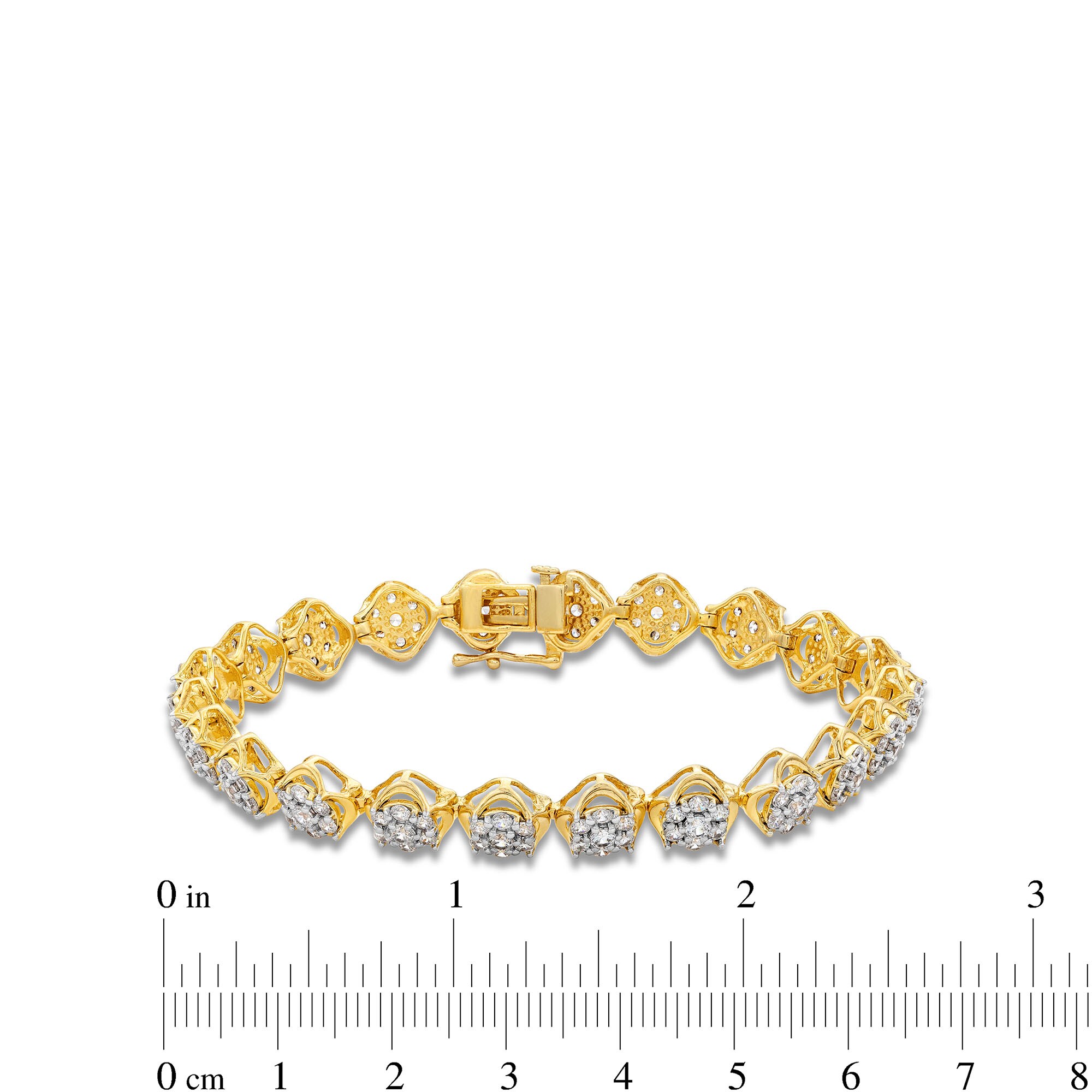4 CT. T.W. Multi-Diamond Flower Bracelet in 10K Gold | Zales Outlet