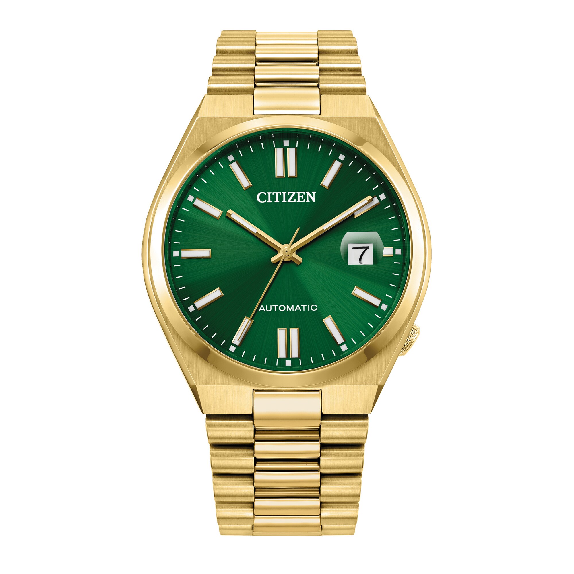 CITIZEN トランジスタ掛時計 グリーン ゴールド TSUYOSA Shore Green Dial Stainless Steel Bracelet NJ0232-53X | CITIZEN