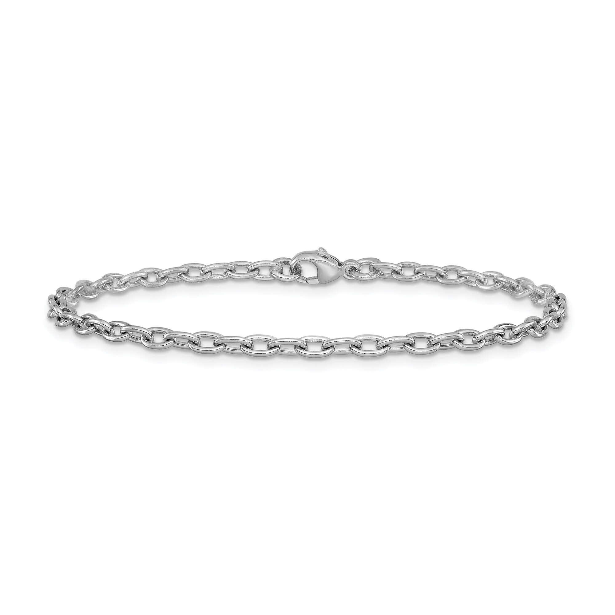 3.0mm Cable Chain Bracelet in Solid Platinum - 7.25&quot