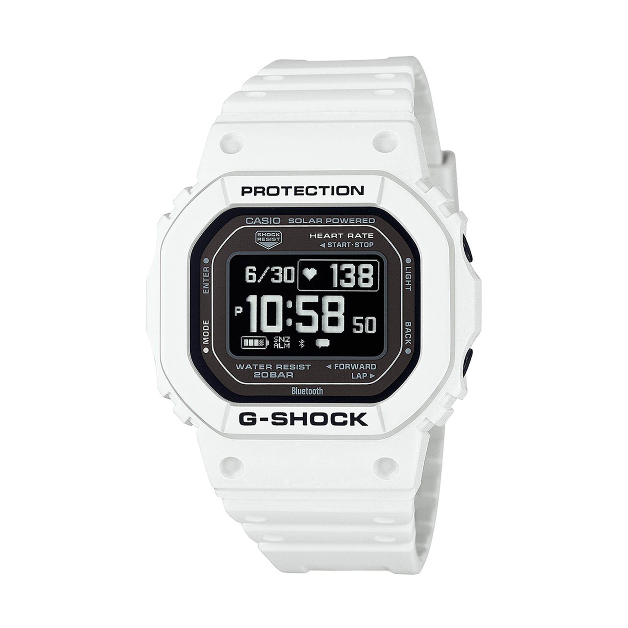 Men's Casio G-Shock MOVE Solar-Powered Digital White Resin Strap