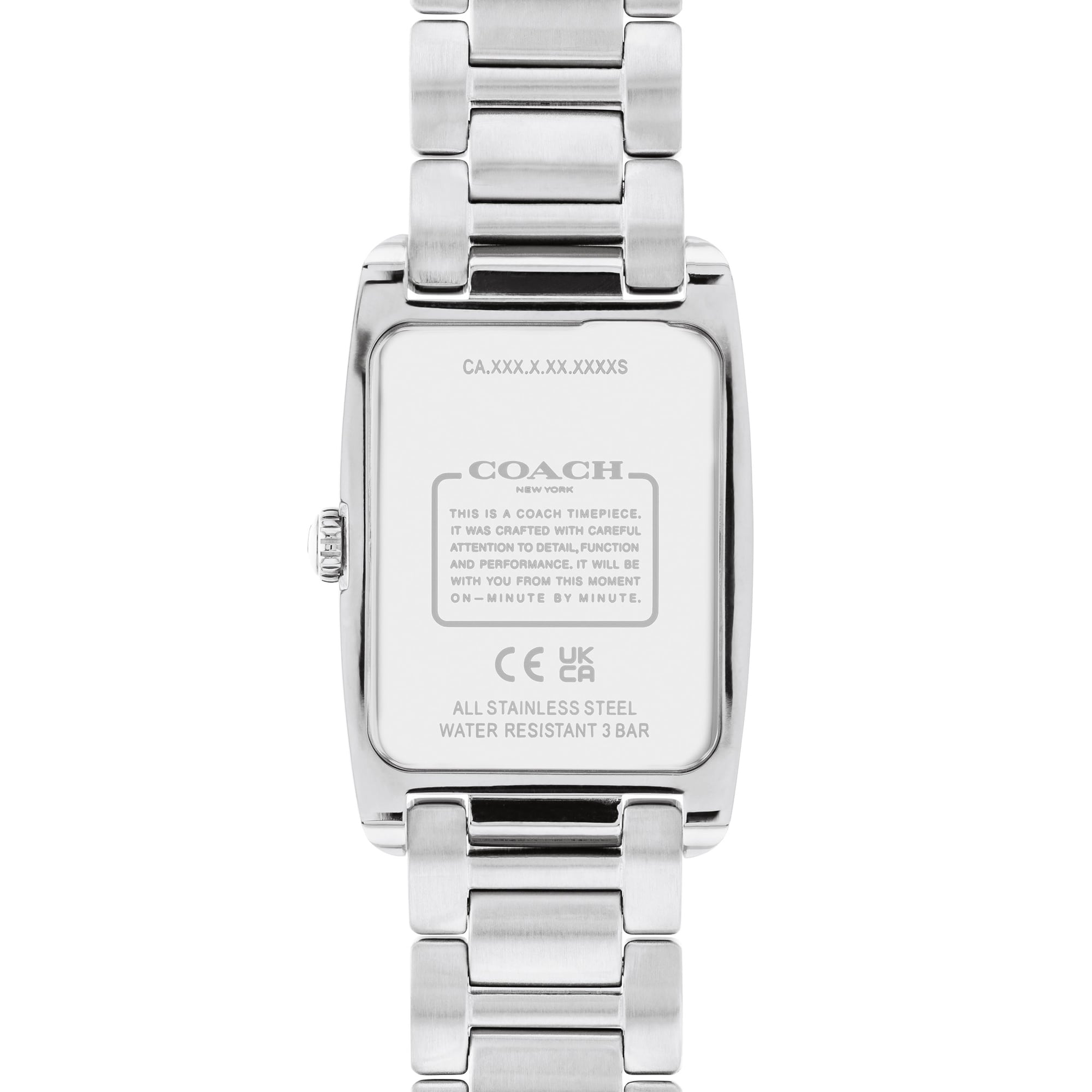 Ladies' Coach Reese Crystal Accent Watch with Rectangular White