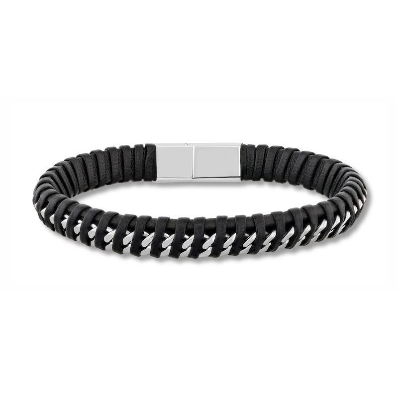 Men's 8.5 Inch Black Stainless Steel Bracelet - Bold Link Design With Masculine Style