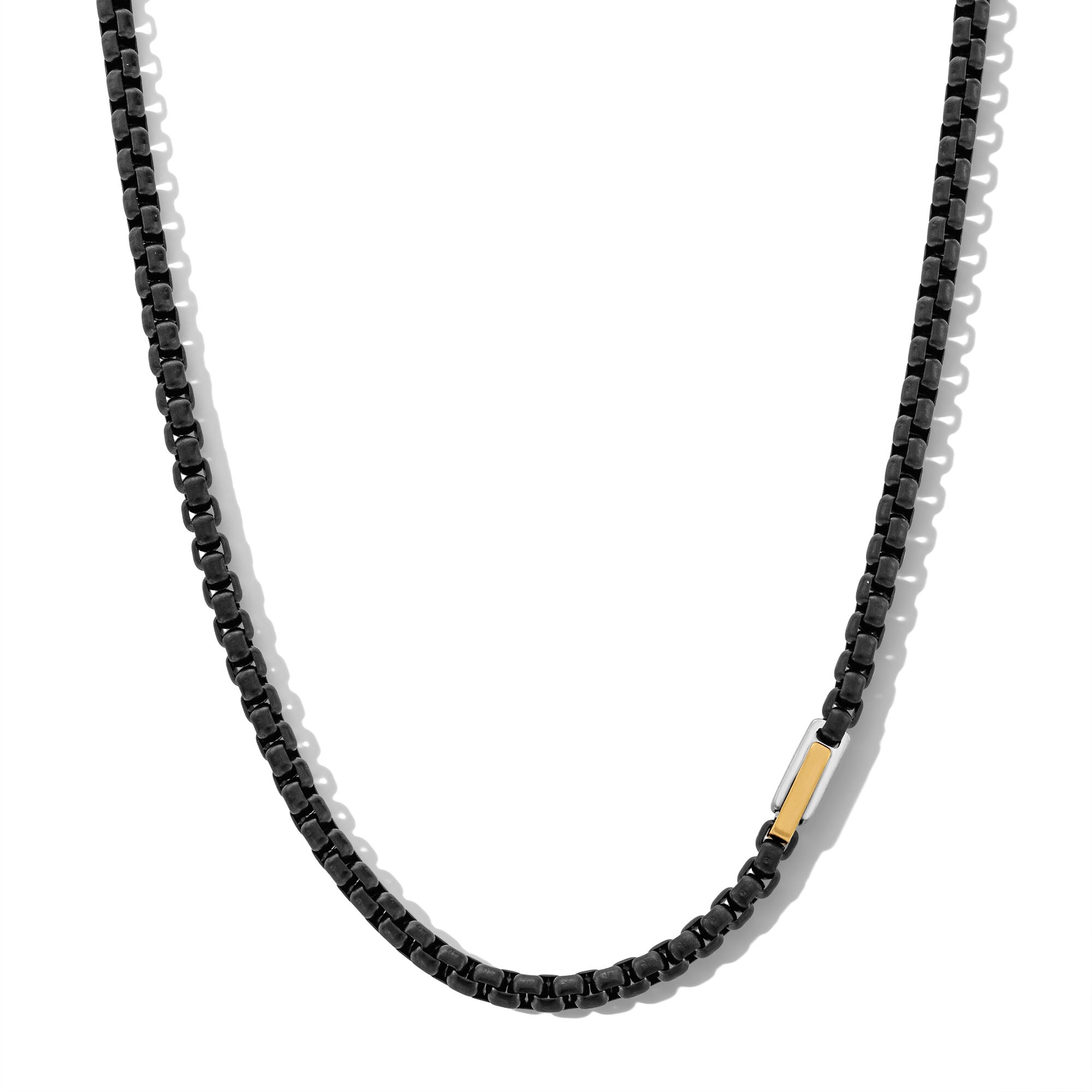 4.5mm Box Chain Necklace in Solid Stainless Steel with Ion Plate