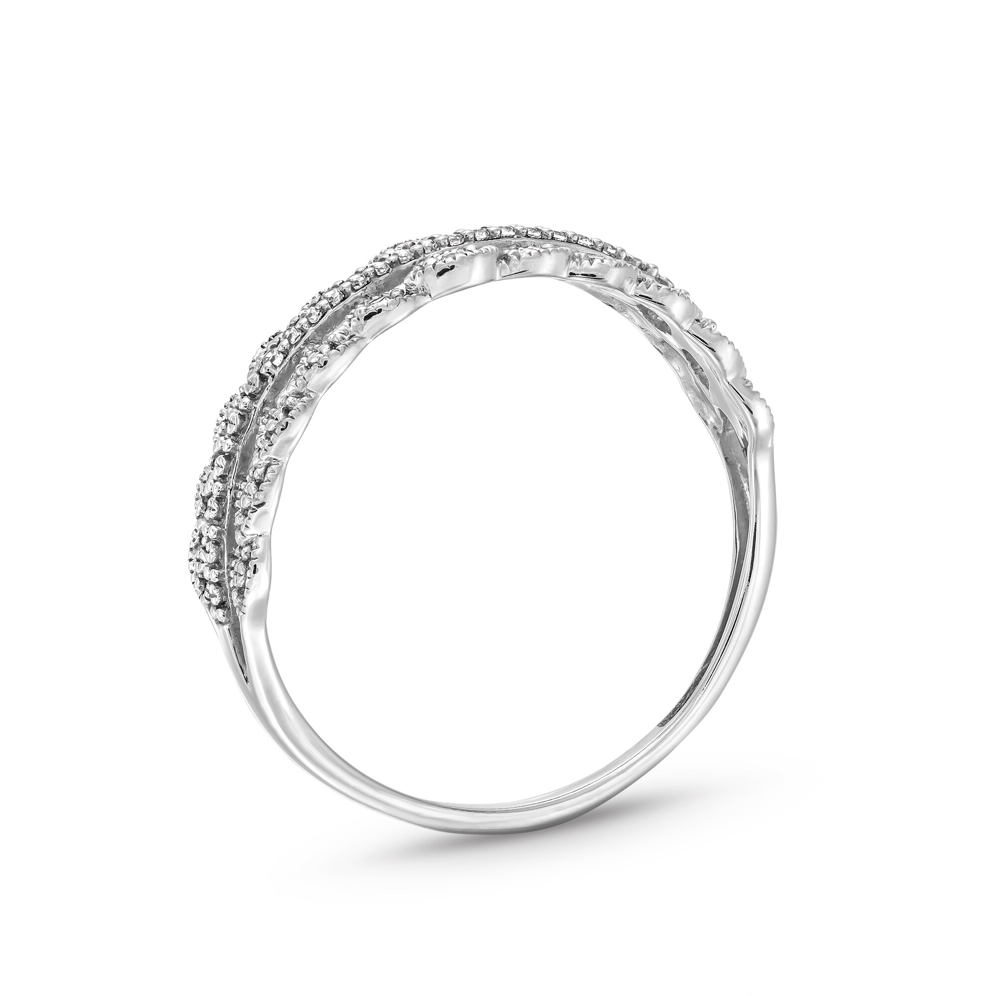 1/15 CT. T.W. Diamond Scallop Border Vintage-Style Stackable