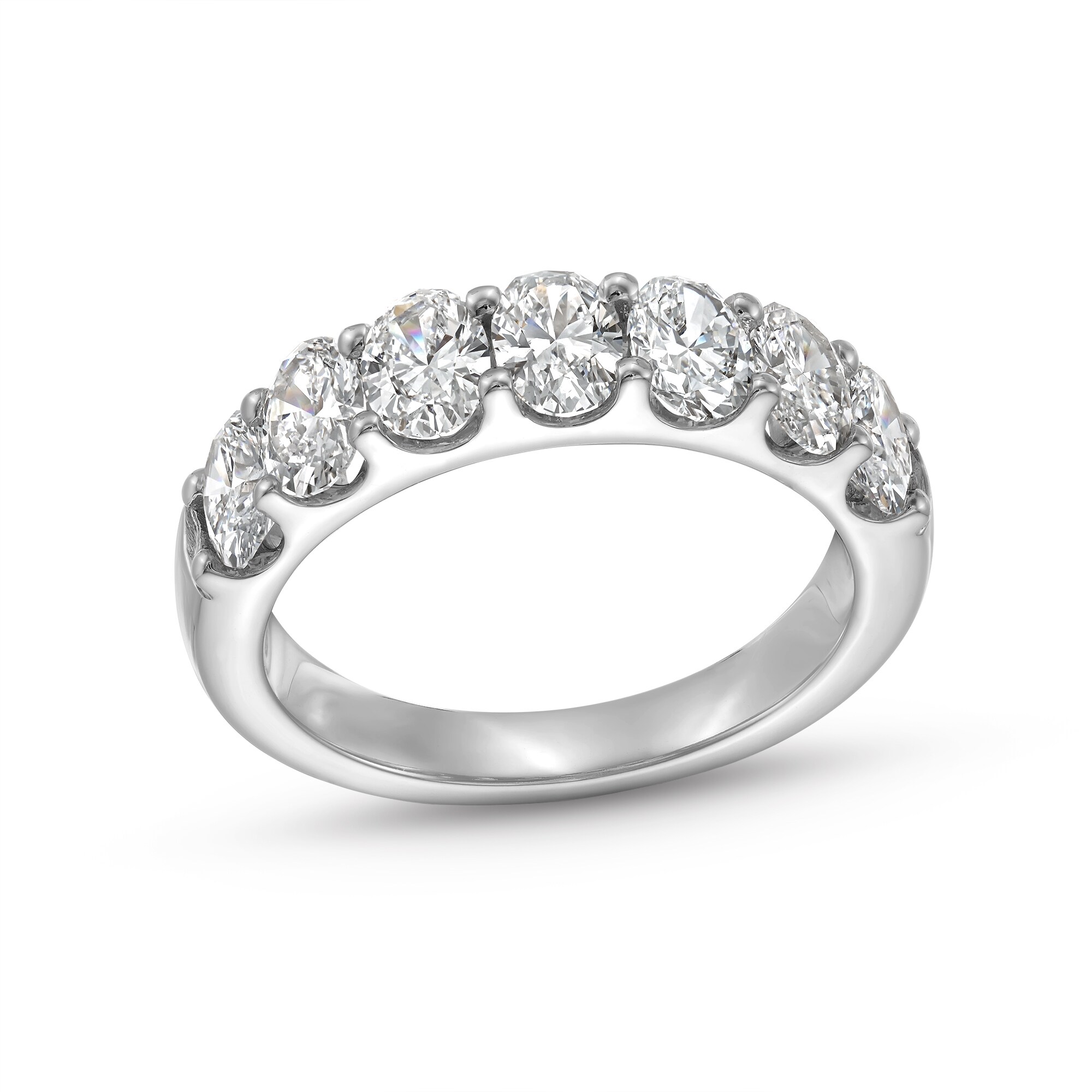 2*7様 Ballantines30年 2 CT. T.W. Oval Lab-Grown Diamond Seven Stone Anniversary Band in