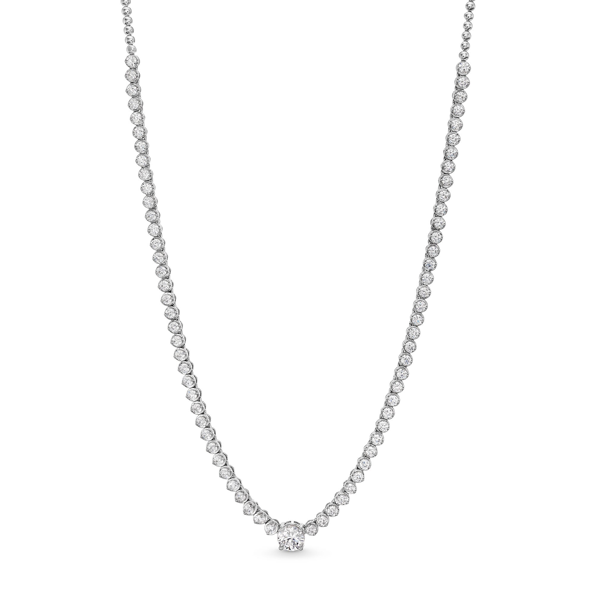 4 CT. T.W. Lab-Grown Diamond Tennis-Style Necklace in 10K White