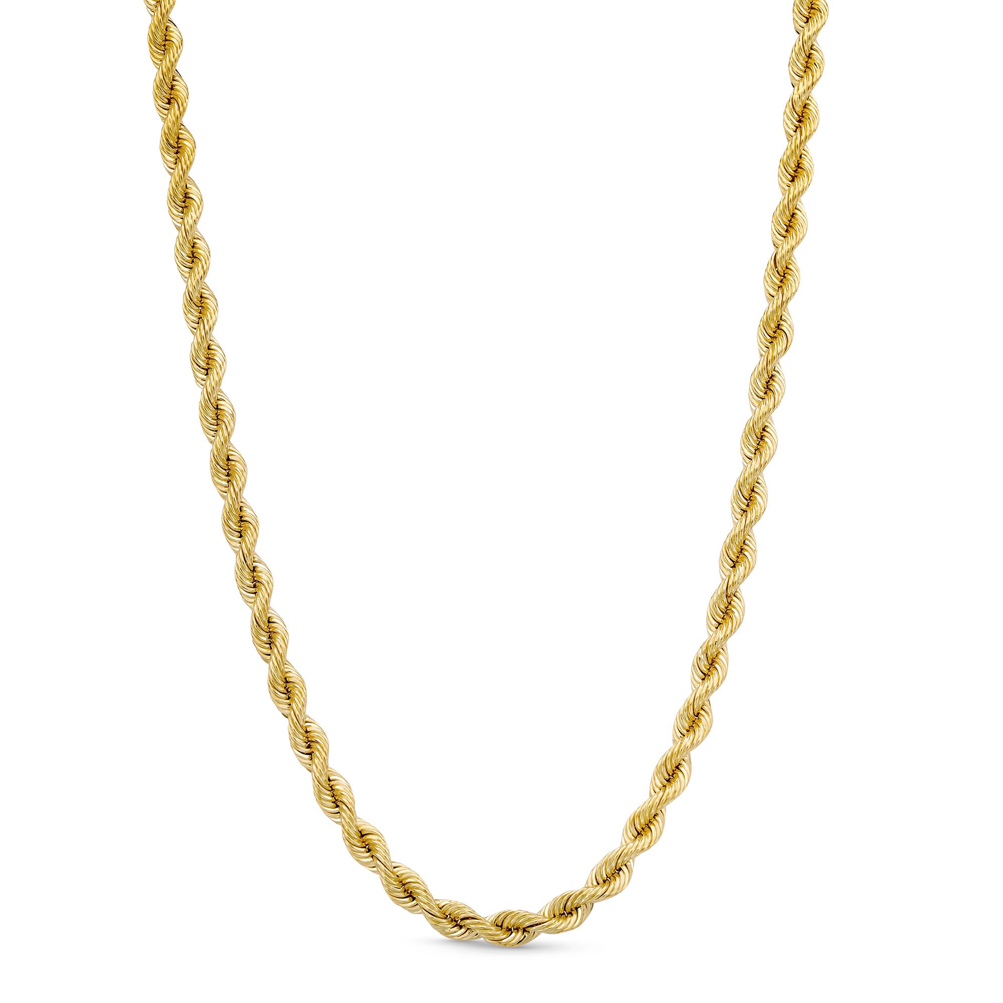 【vainon】Cable Chain Necklace 48cm 5.7mm Silk Rope™ Chain Necklace in Solid 14K Gold - 24&quot