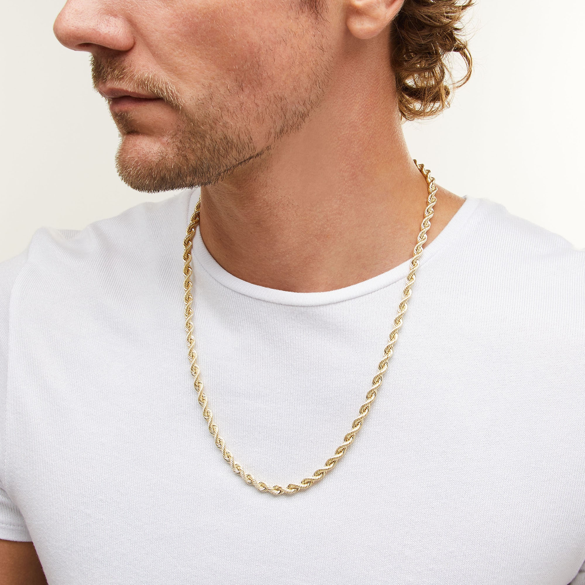 5.7mm Silk Rope™ Chain Necklace in Solid 14K Gold - 24&quot
