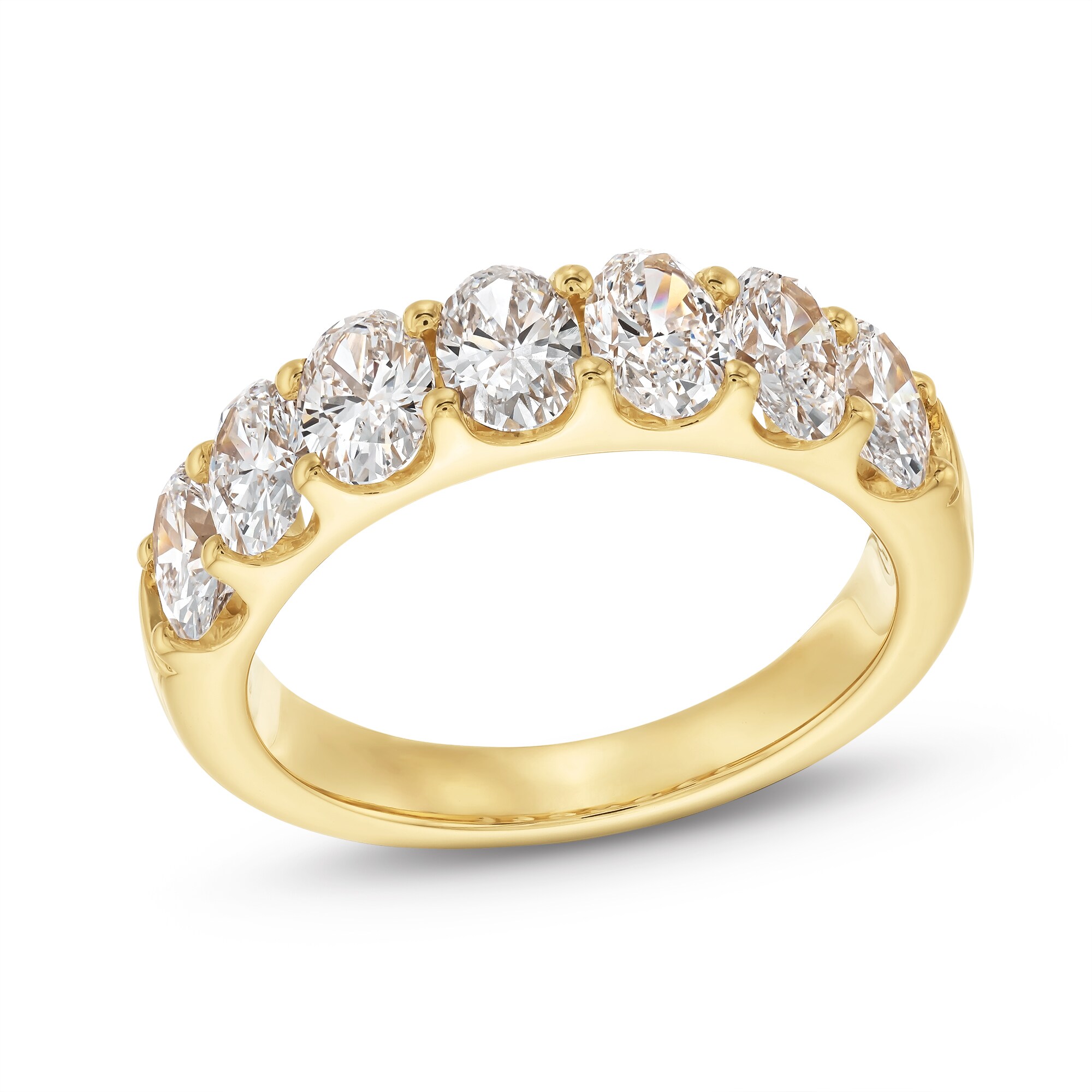 2 CT. T.W. Oval Lab-Grown Diamond Seven Stone Anniversary Band in